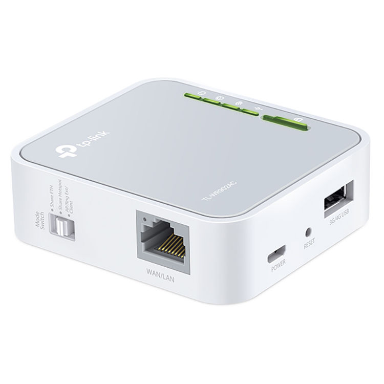 TP-Link AC750 portable Wi-Fi travel router TL-WR902AC in compact white enclosure — view 2