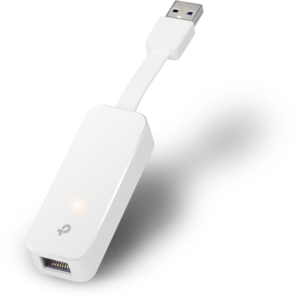 TP-Link UE300 USB 3.0 to Gigabit Ethernet adapter in compact desktop form factor — view 2