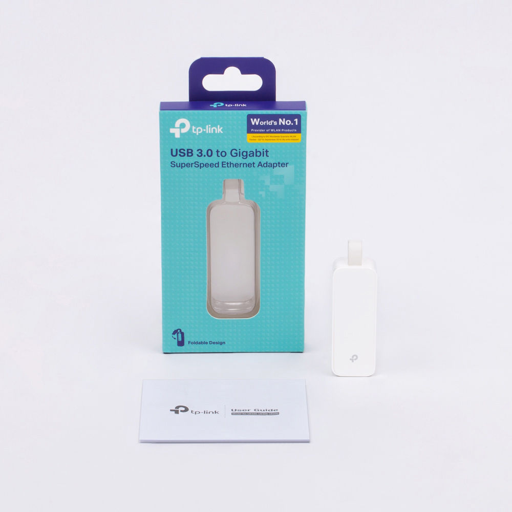TP-Link UE300 USB 3.0 to Gigabit Ethernet adapter in compact desktop form factor — view 4