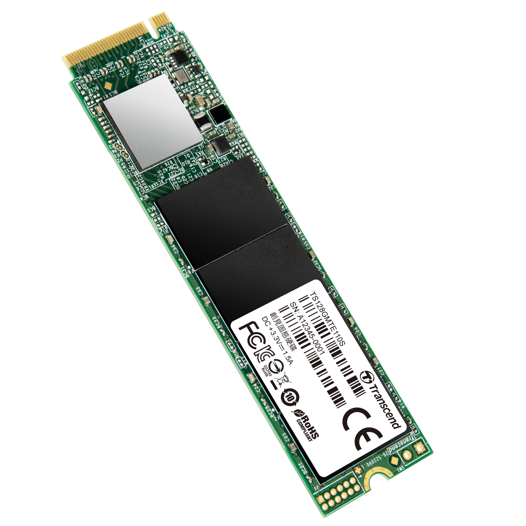 128GB, M.2 2280,PCIE GEN3X4, NVME, 3D NAND, DRAM-LESS — view 2