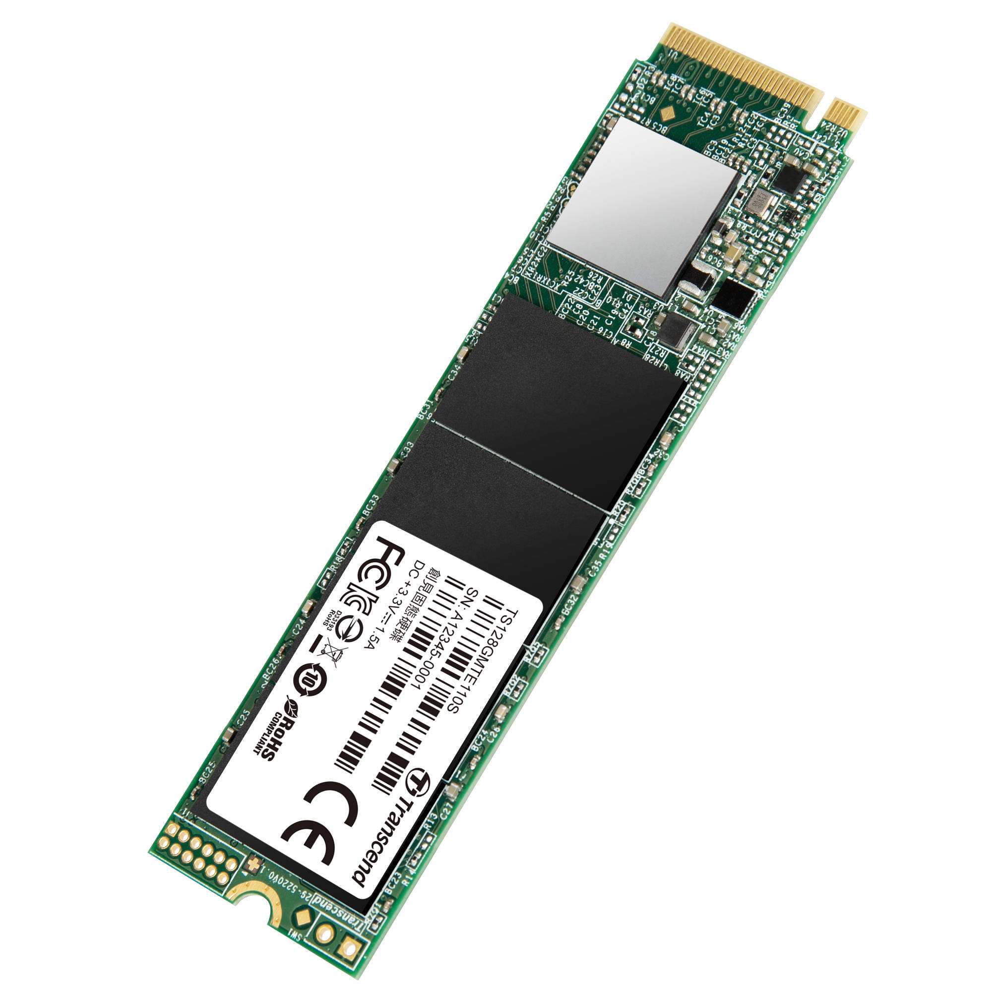 128GB, M.2 2280,PCIE GEN3X4, NVME, 3D NAND, DRAM-LESS — view 3