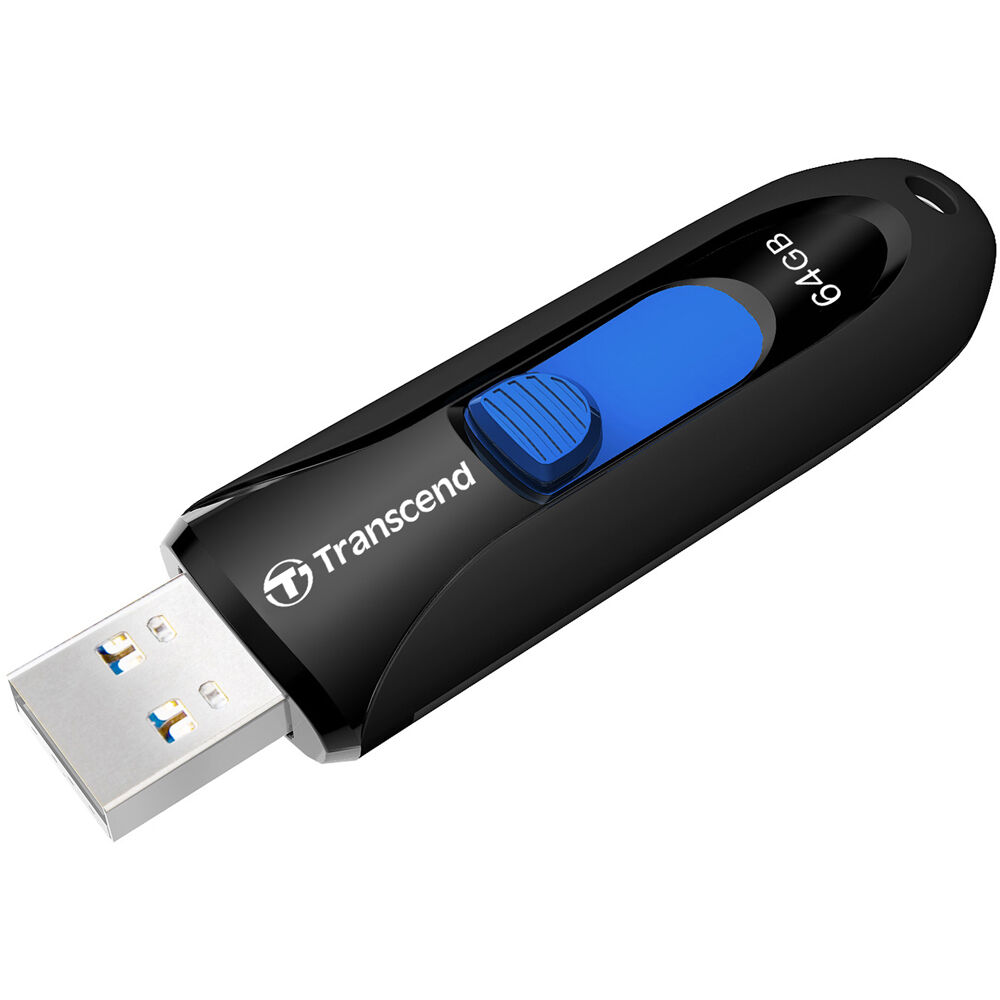 64GB, USB3.1, FLASH DRIVE, CAPLESS, BLACK — view 3