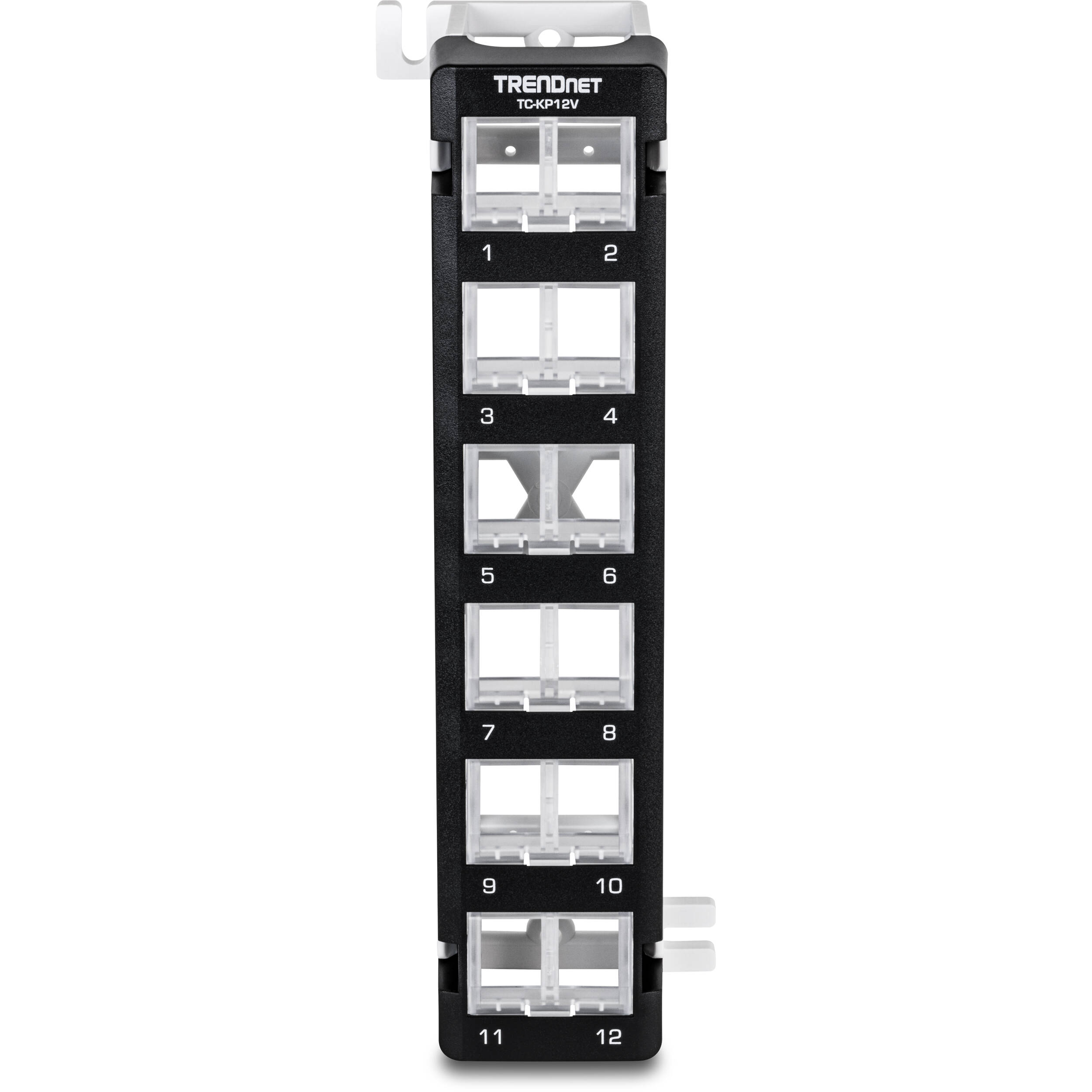 12-Port Blank Angled Wall Mount Keystone Patch Panel — view 2