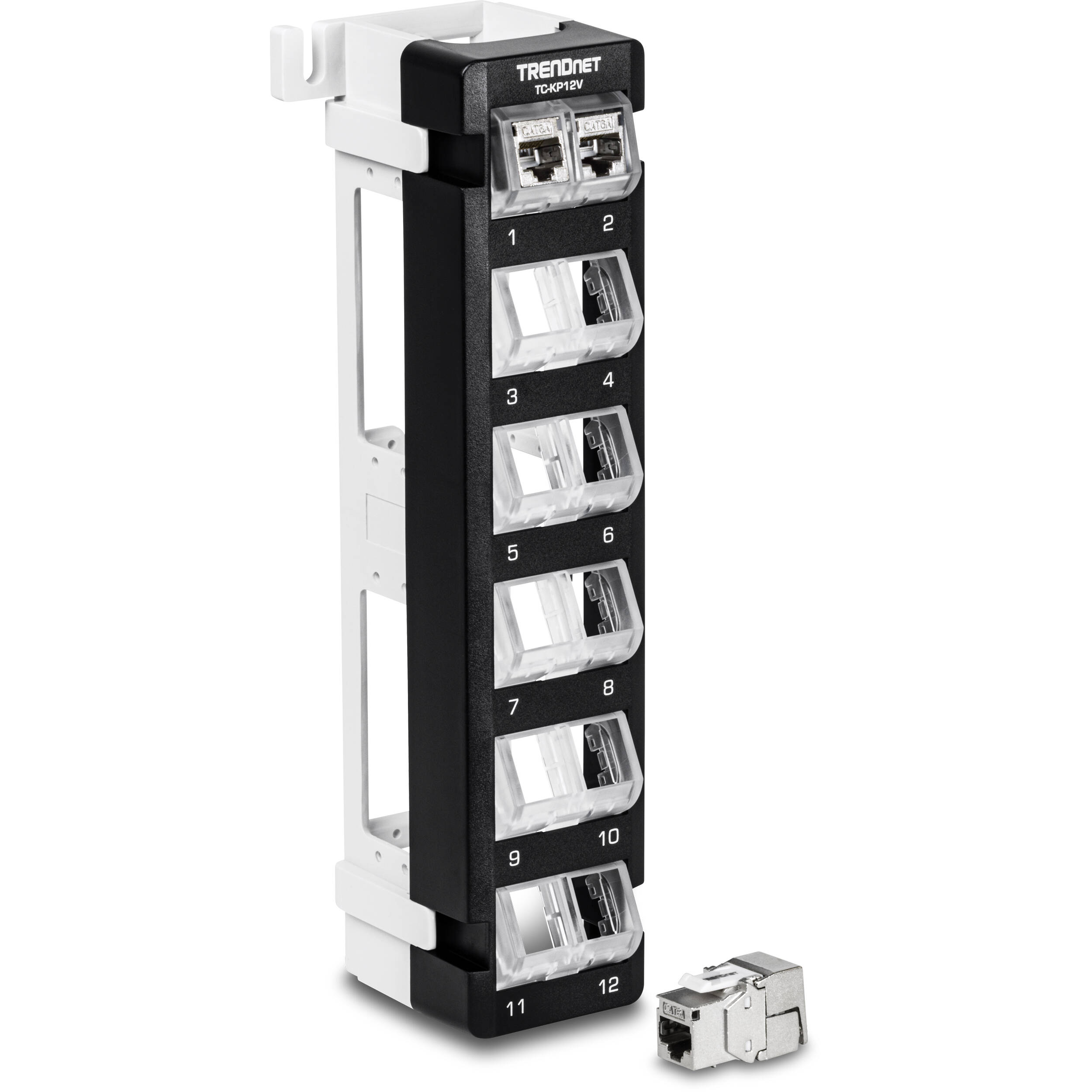 12-Port Blank Angled Wall Mount Keystone Patch Panel — view 5