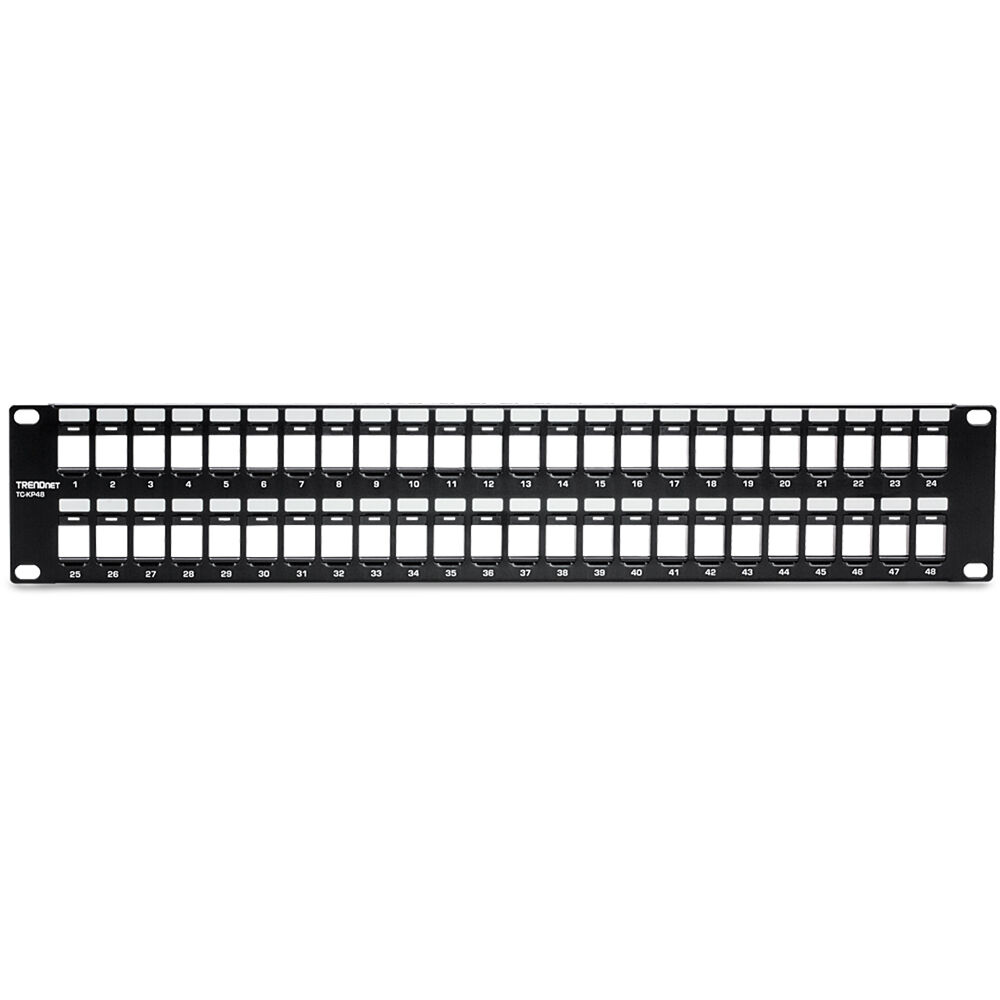 TRENDNET - BUSINESS CLASS 48-PORT BLANK KEYSTONE 2U HD PATCH PANEL — view 2