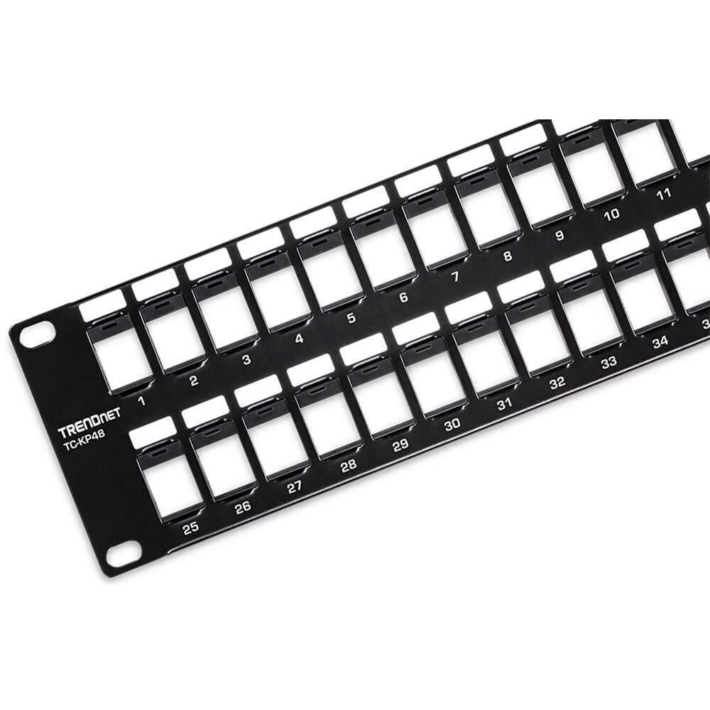 TRENDNET - BUSINESS CLASS 48-PORT BLANK KEYSTONE 2U HD PATCH PANEL — view 4
