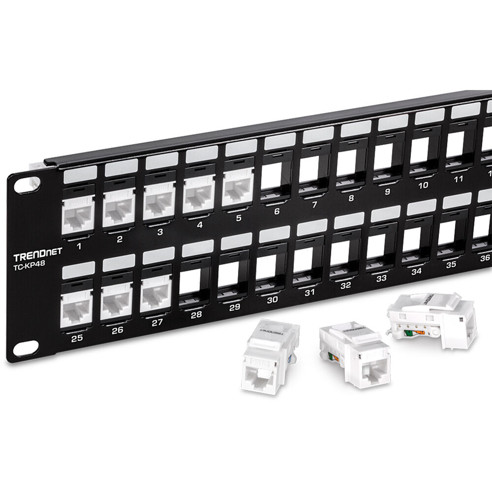 TRENDNET - BUSINESS CLASS 48-PORT BLANK KEYSTONE 2U HD PATCH PANEL — view 5