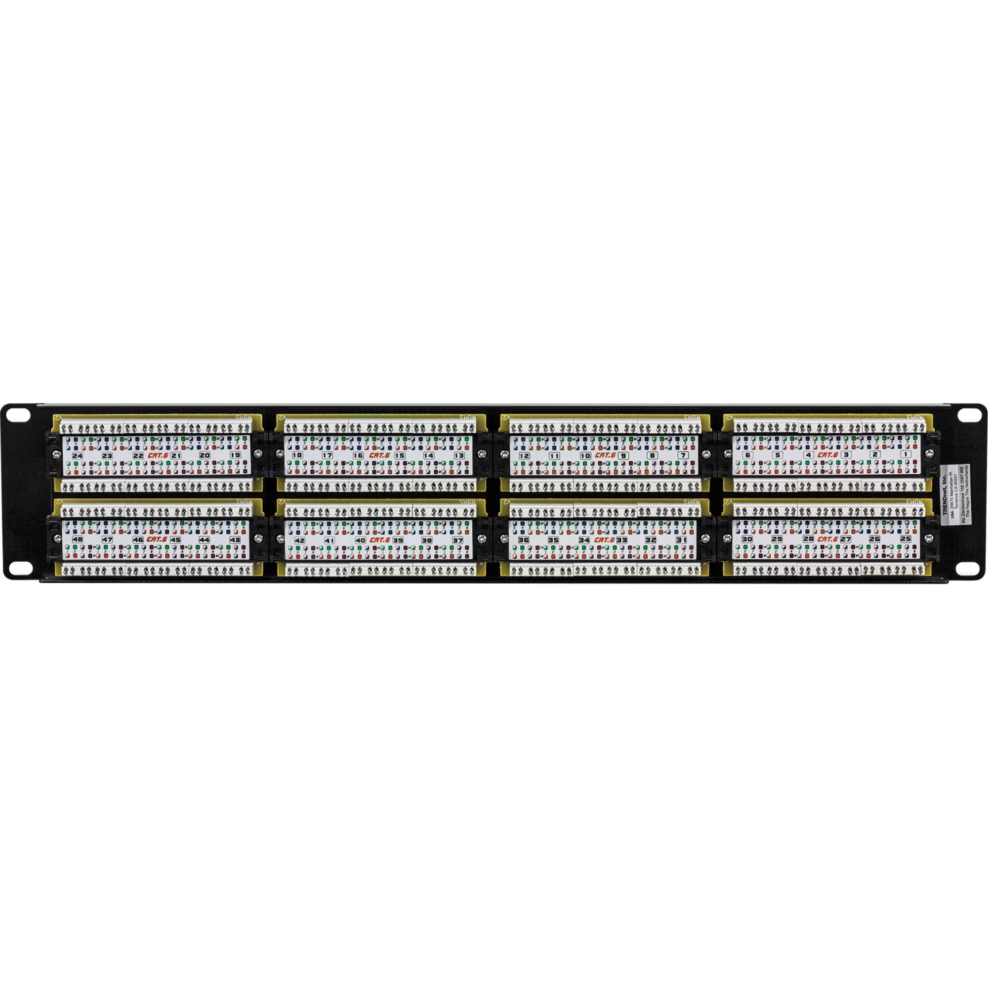 Cat6 48-port Unshielded Patch Panel — view 3