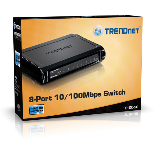 TRENDnet TE100-S8 8-port Fast Ethernet unmanaged desktop switch — view 4