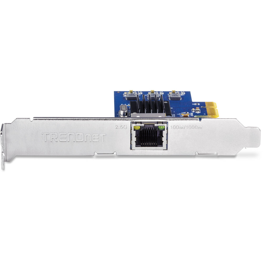 TRENDnet TEG-25GECTX 2.5GBASE-T PCIe network adapter with standard and low-profile brackets — view 2
