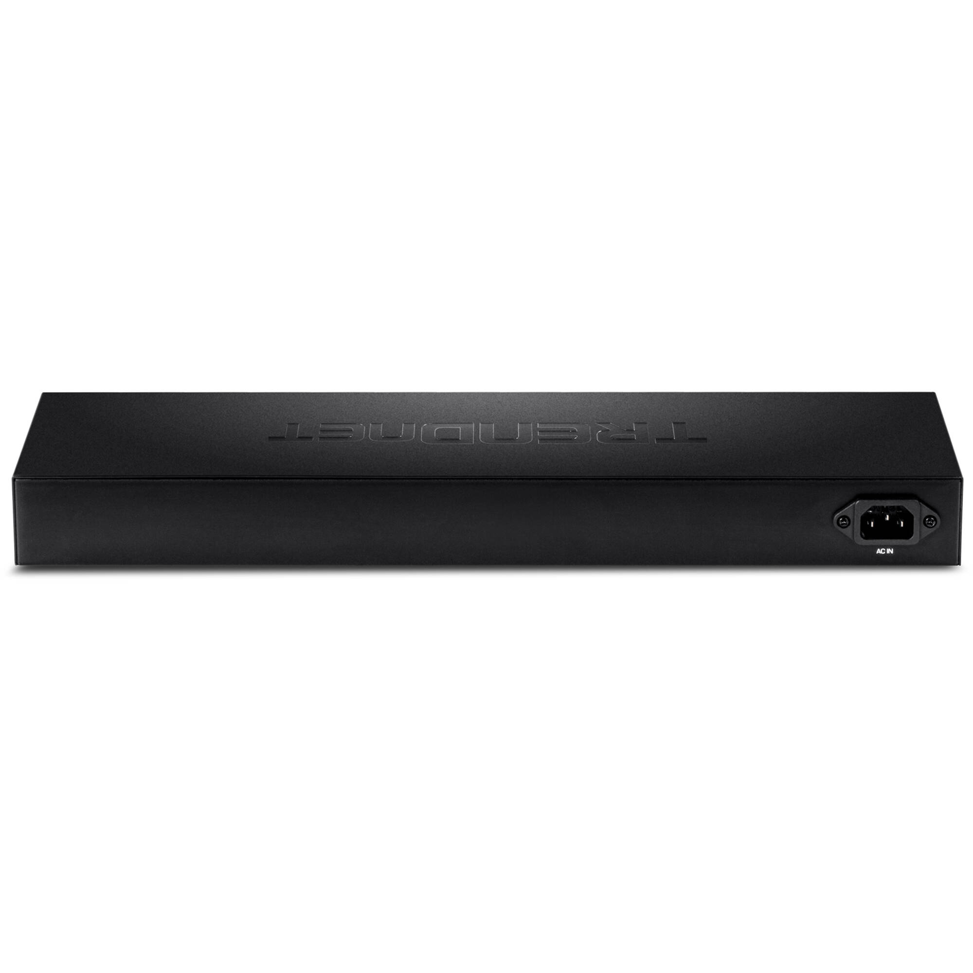 TRENDnet TEG-284WS 28-port Gigabit WebSmart managed switch front view — view 3