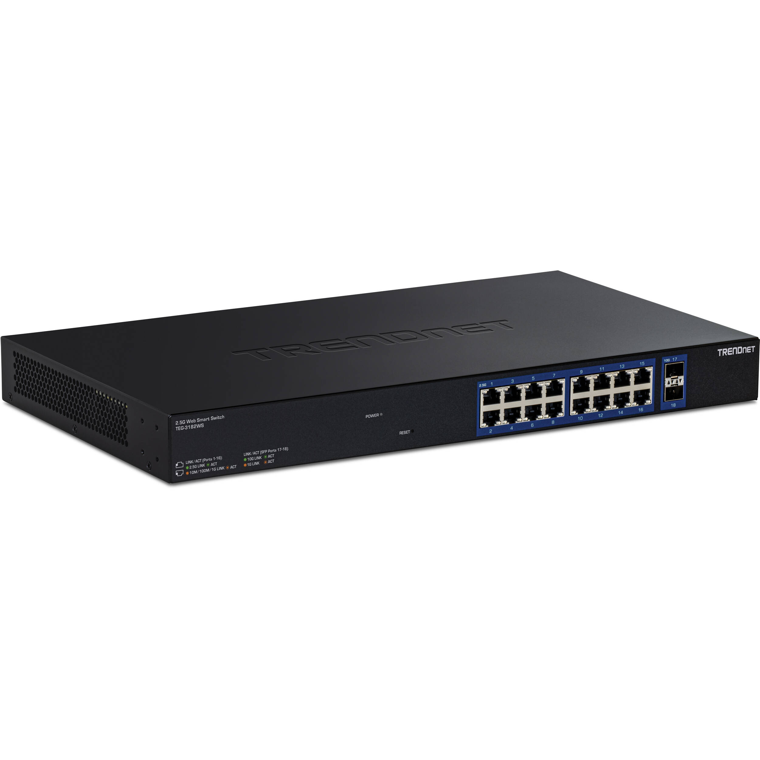 TRENDnet TEG-3182WS 18-port multi-gig web smart managed switch, rack-mountable 1U — view 2