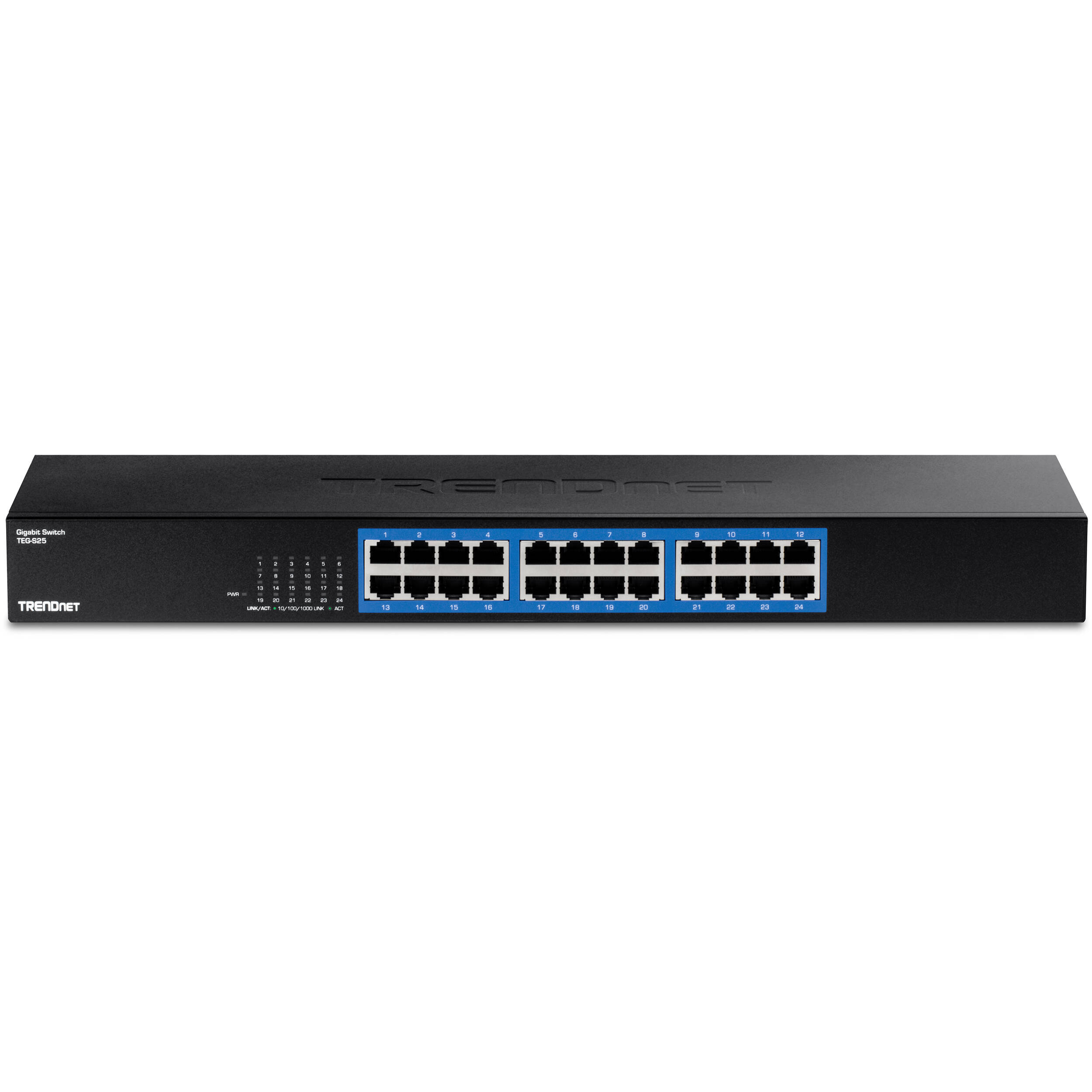 TRENDnet TEG-S25 24-port Gigabit unmanaged switch, 1U rack-mountable — view 2