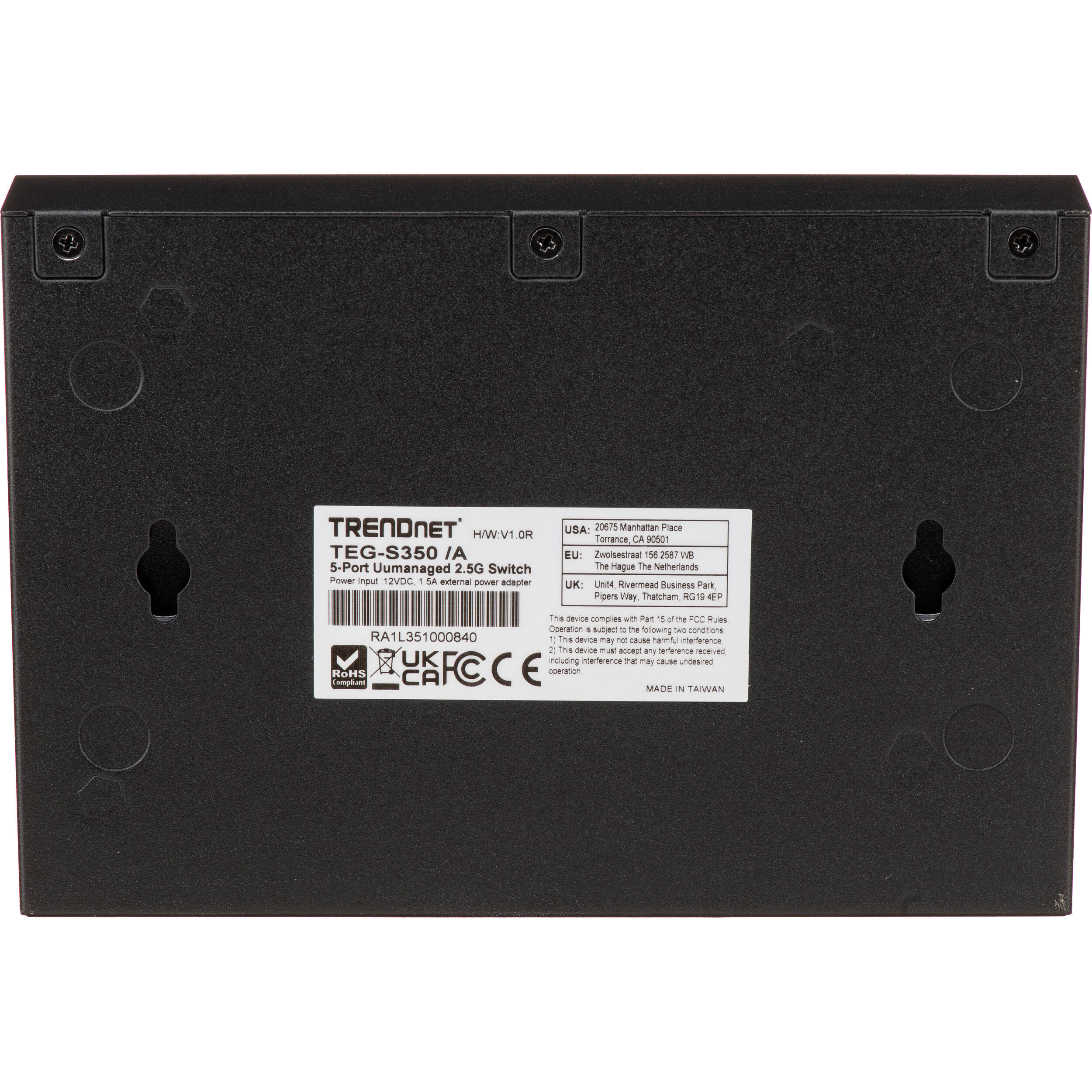TRENDnet TEG-S350 5-port 2.5G unmanaged switch — view 6