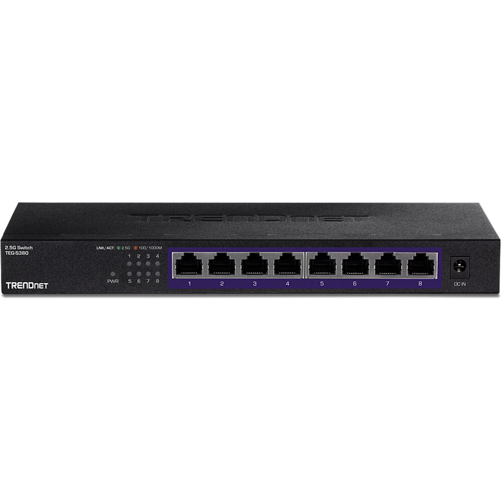 TRENDnet TEG-S380 8-port 2.5G unmanaged wall-mount switch — view 2