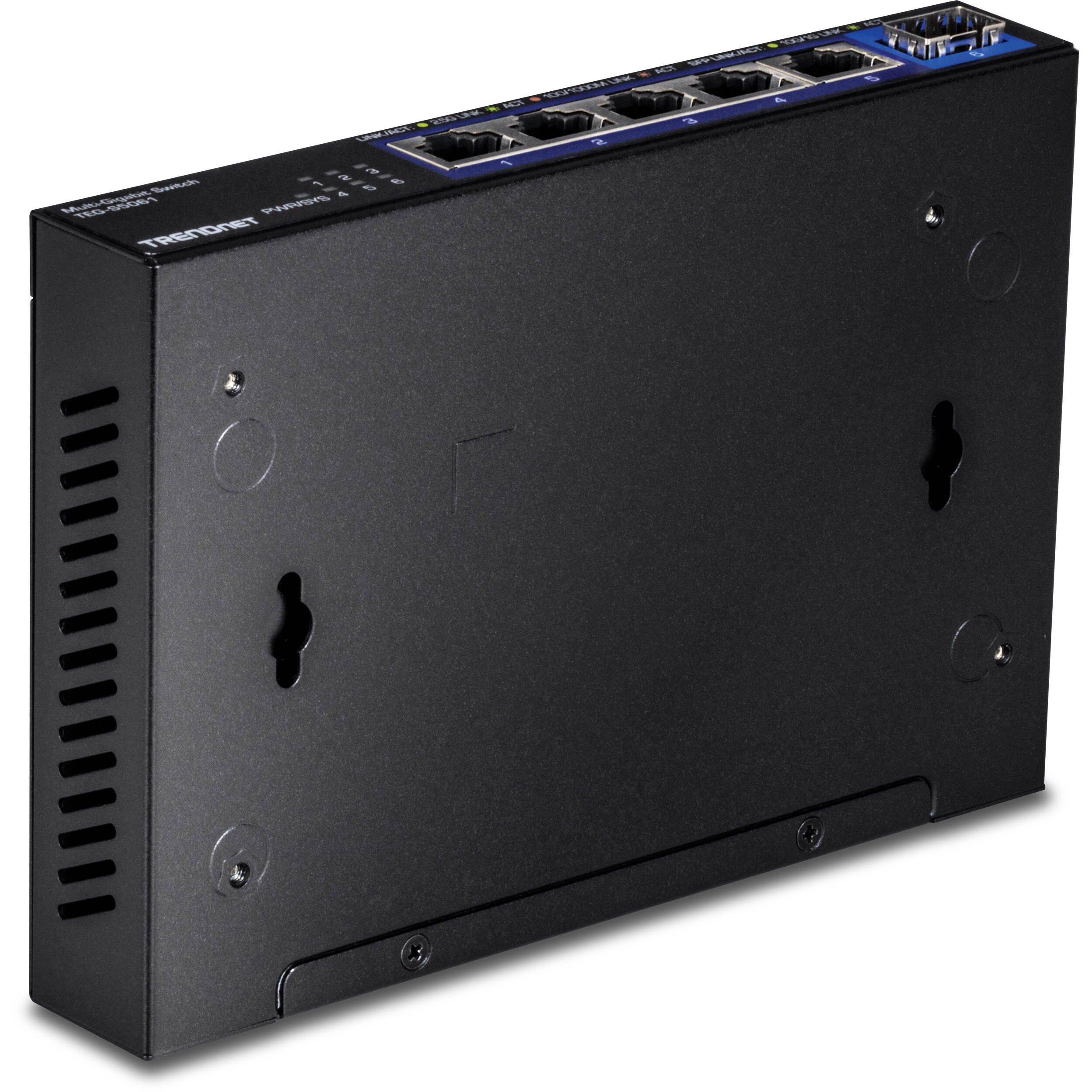 TRENDnet TEG-S5061 6-port unmanaged 2.5 gigabit Ethernet switch for small office edge networking — view 4