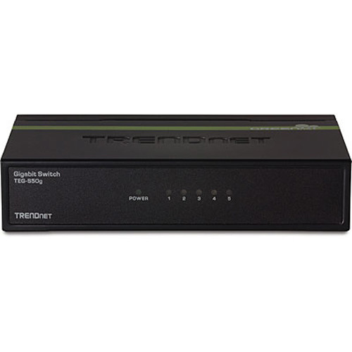 TRENDnet TEG-S50G 5-port Gigabit unmanaged desktop switch with metal housing — view 2