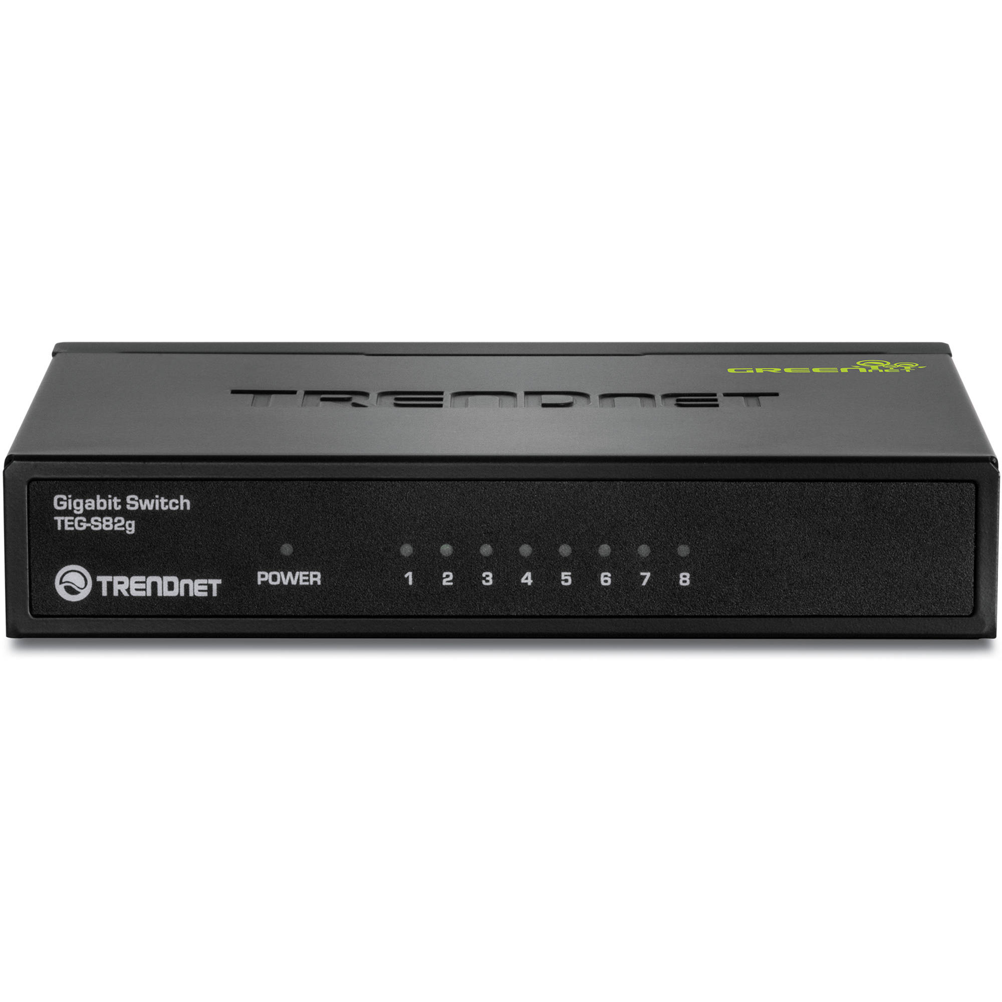 TRENDnet GREENnet TEG-S82G 8-port Gigabit unmanaged desktop switch with metal chassis — view 2