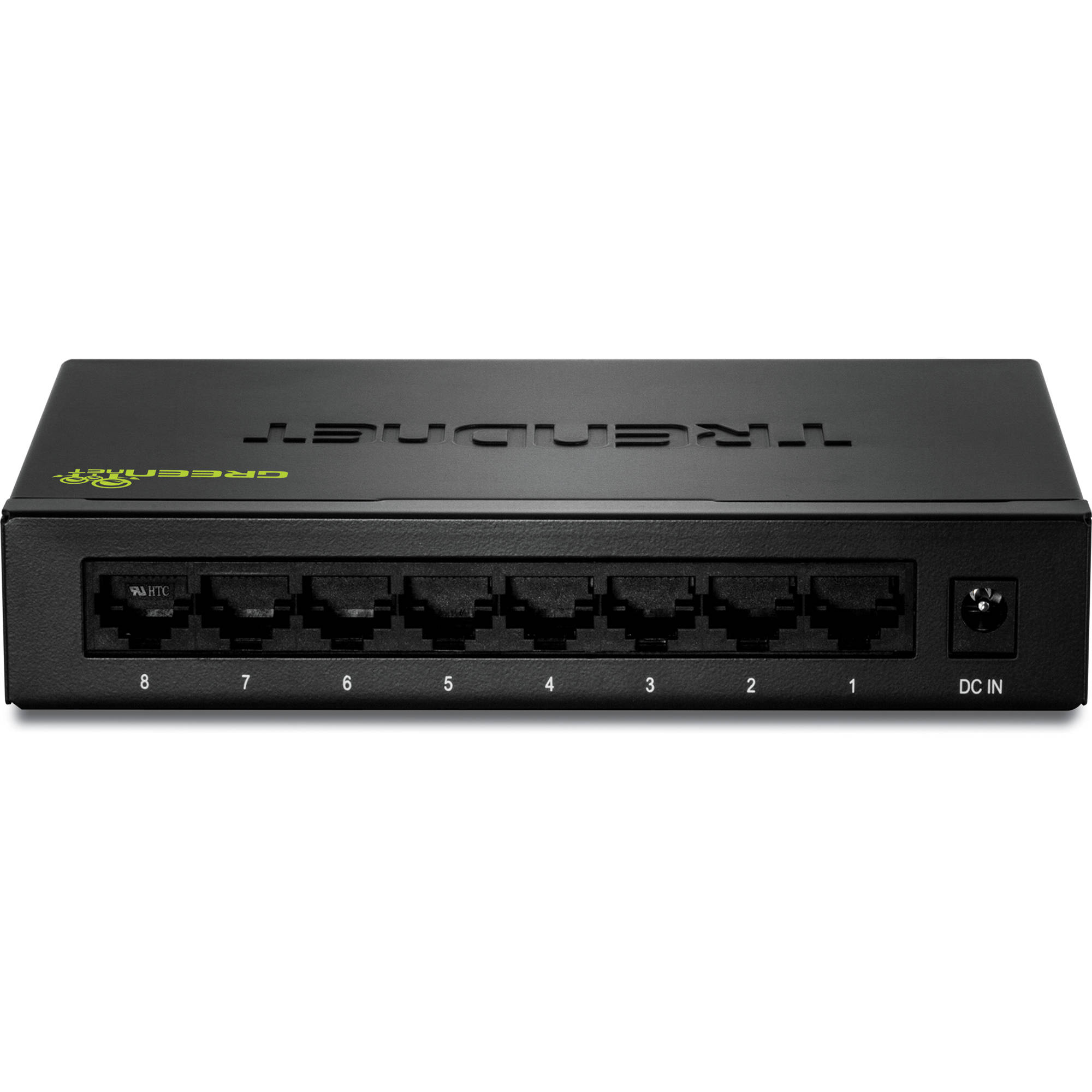 TRENDnet GREENnet TEG-S82G 8-port Gigabit unmanaged desktop switch with metal chassis — view 3