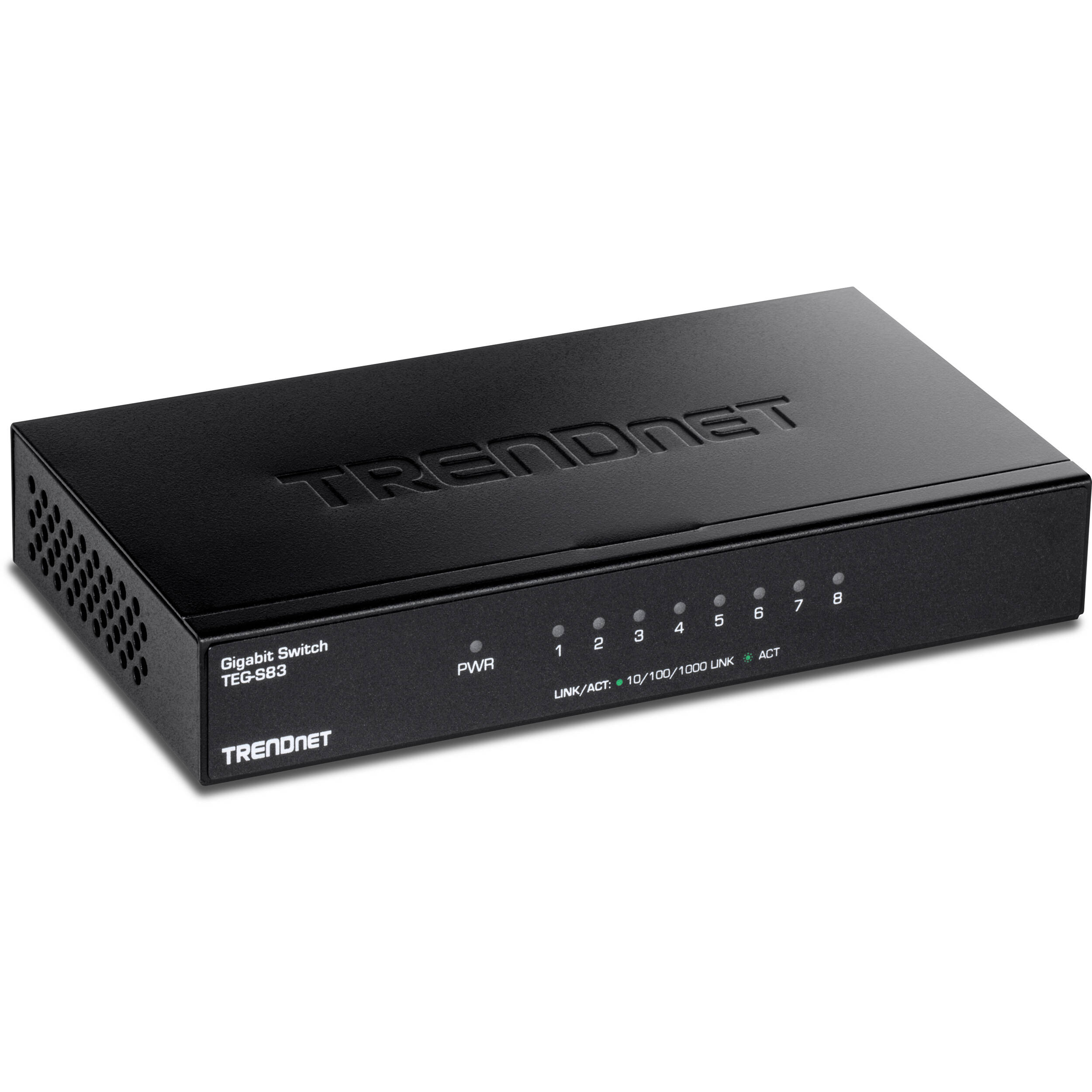 TRENDnet TEG-S83 8-port Gigabit desktop unmanaged switch — view 2