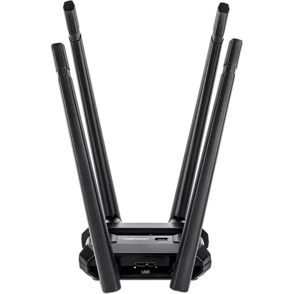 TRENDnet TEW-809UB AC1900 dual-band wireless USB adapter with detachable antennas — view 4