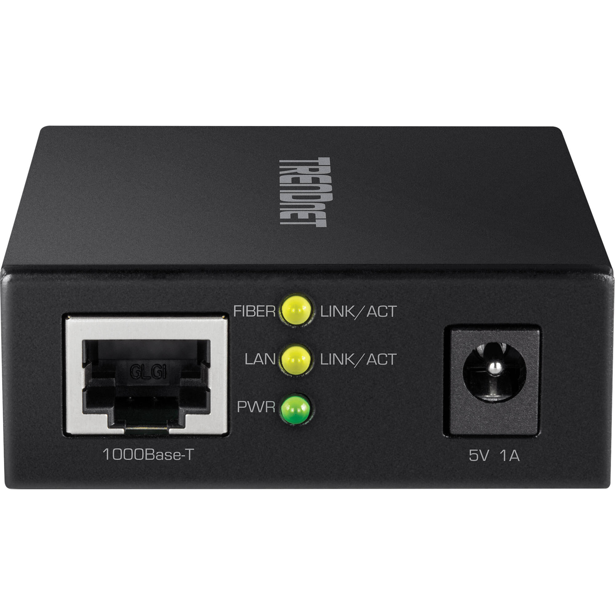 TRENDnet TFC-GSFP media converter with 1000BASE-T RJ-45 port for Gigabit fiber conversion — view 2