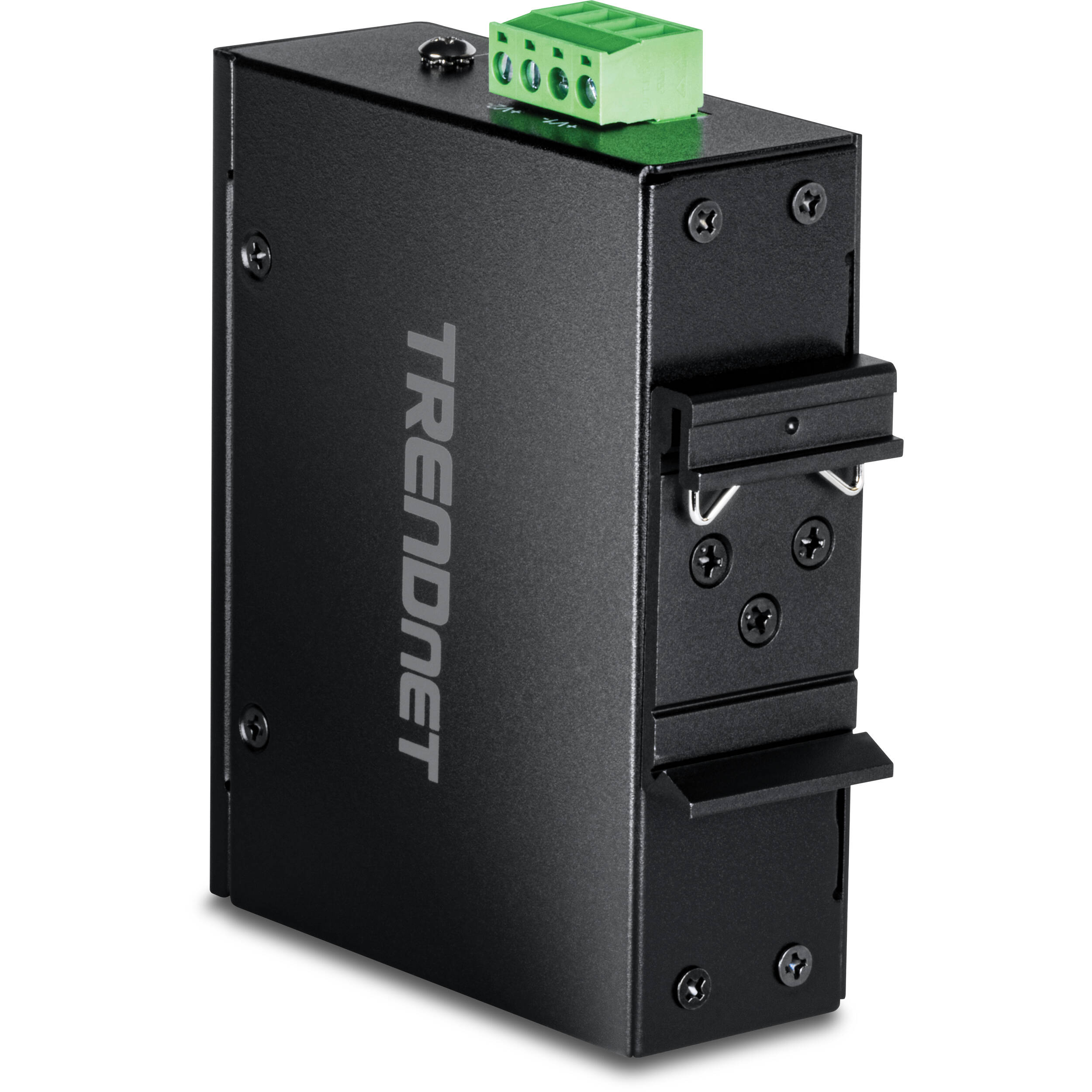 TRENDnet TI-E50 5-port industrial fast switch with IP30 metal housing and fanless design — view 2