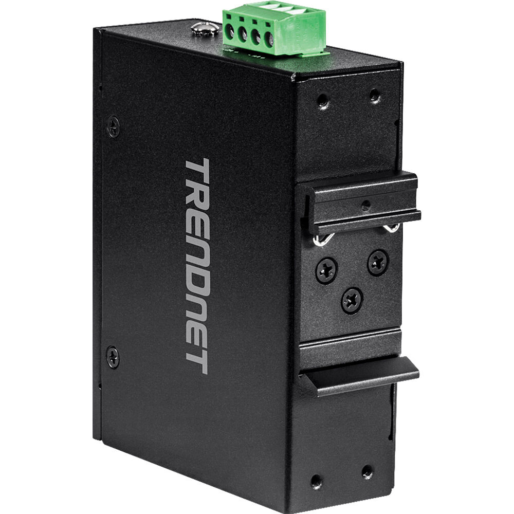 TRENDnet TI-PG50 5-port industrial Gigabit PoE+ switch with 120 W budget for DIN-rail edge networking — view 4