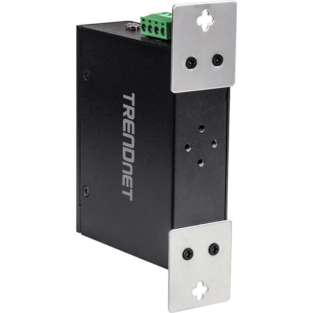 TRENDnet TI-PG50 5-port industrial Gigabit PoE+ switch with 120 W budget for DIN-rail edge networking — view 5