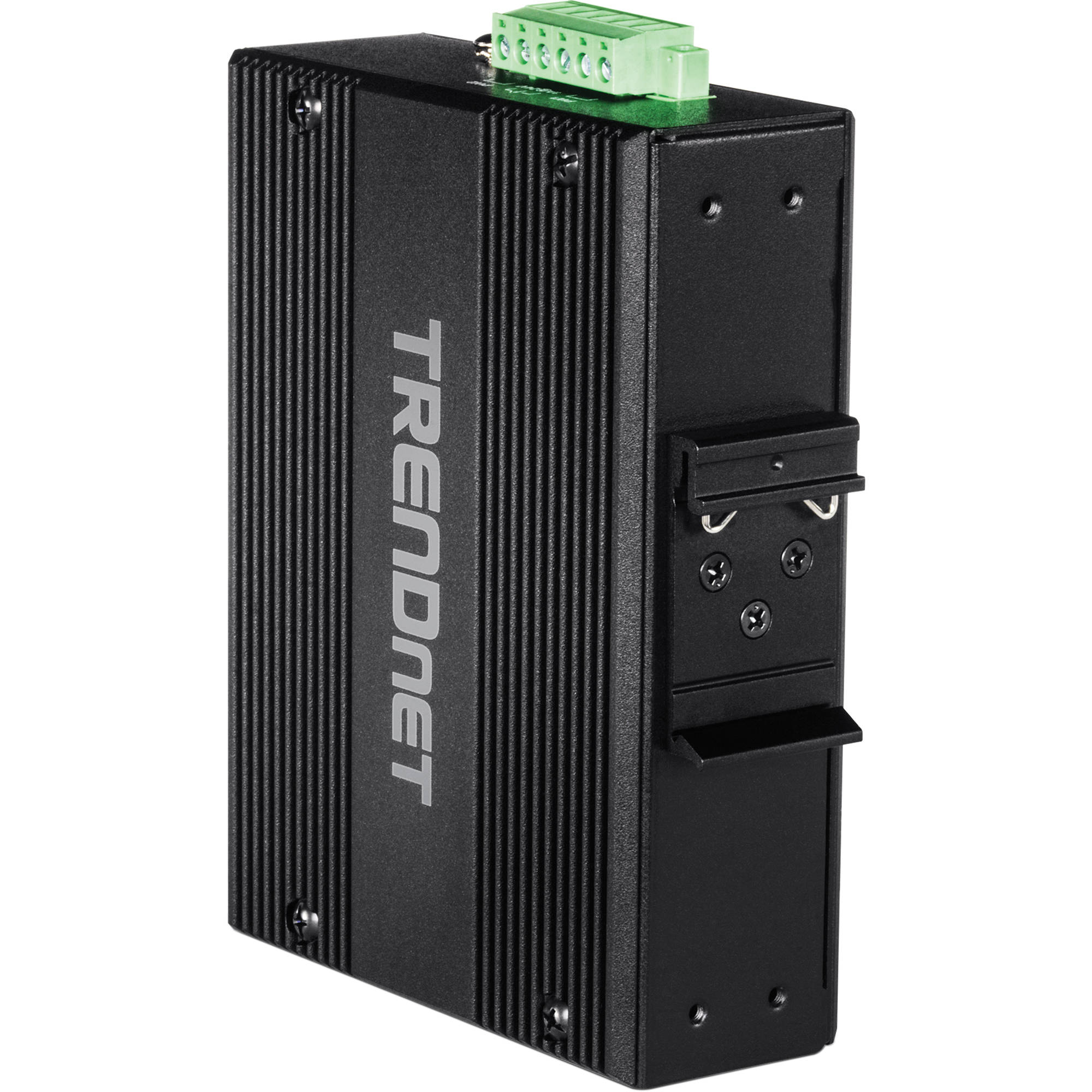 TRENDnet TI-PG62B 6-port industrial Gigabit PoE+ DIN-rail switch with dual redundant 12-56 VDC inputs — view 4