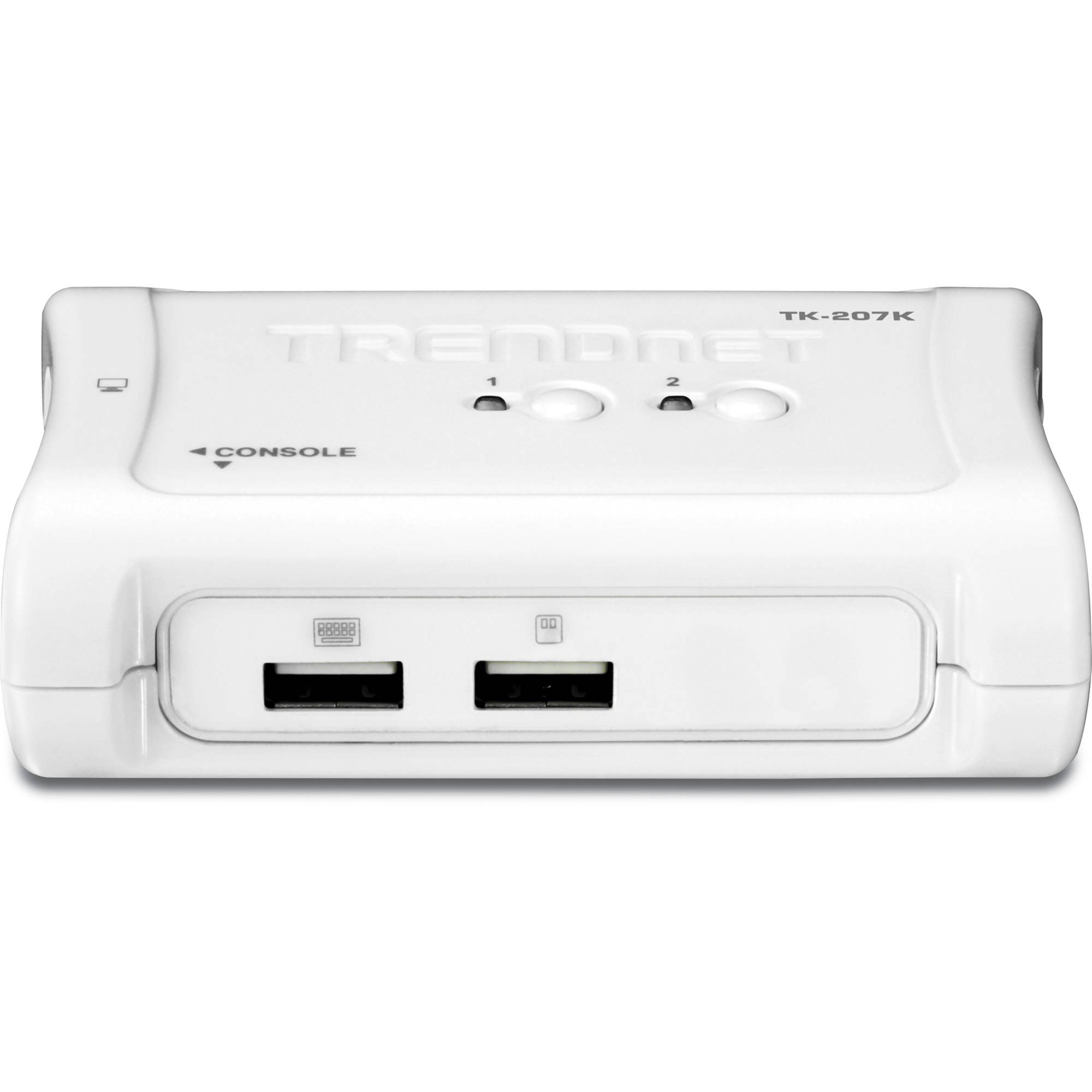 TRENDnet TK-207K 2-port USB KVM switch for controlling two PCs from one console — view 2