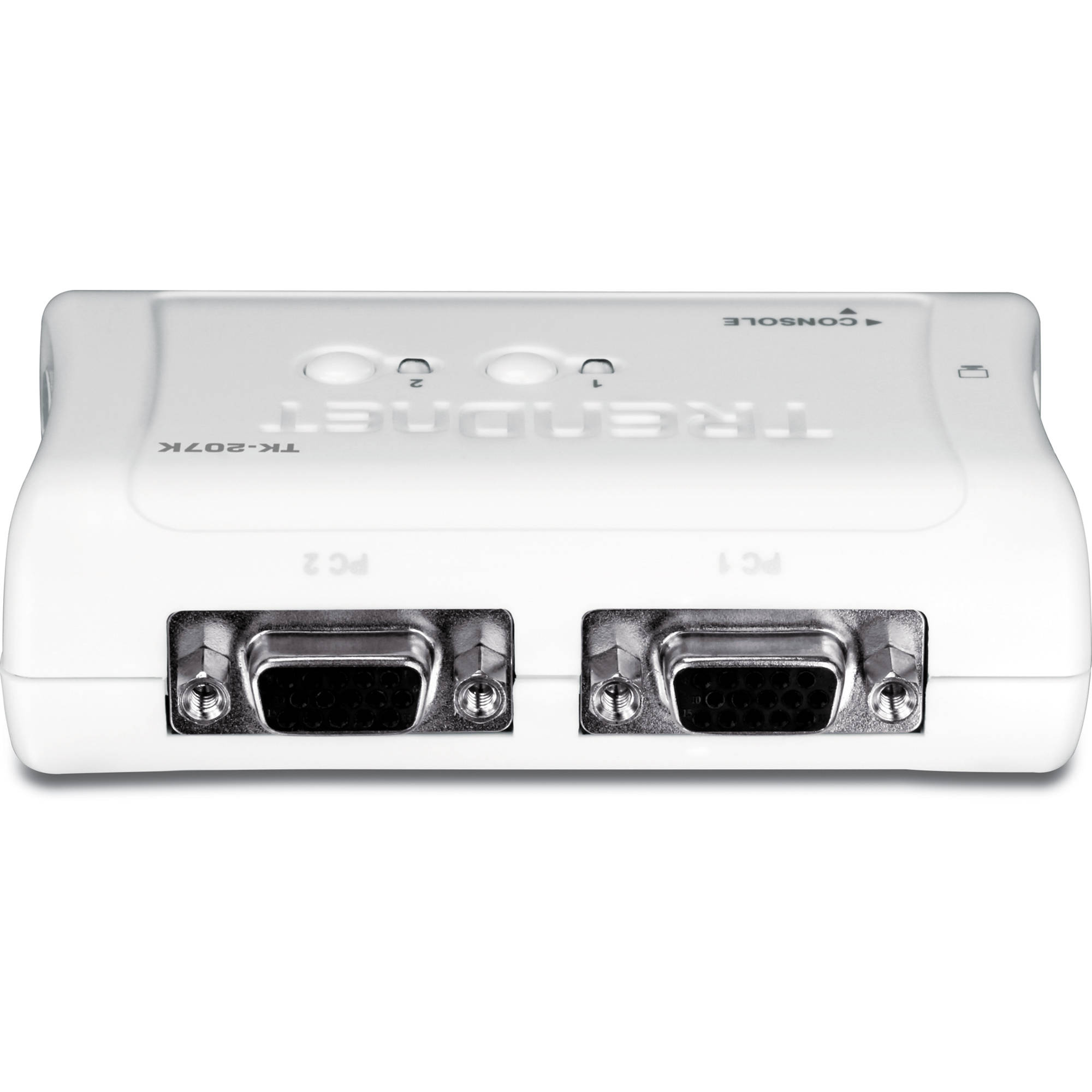 TRENDnet TK-207K 2-port USB KVM switch for controlling two PCs from one console — view 3