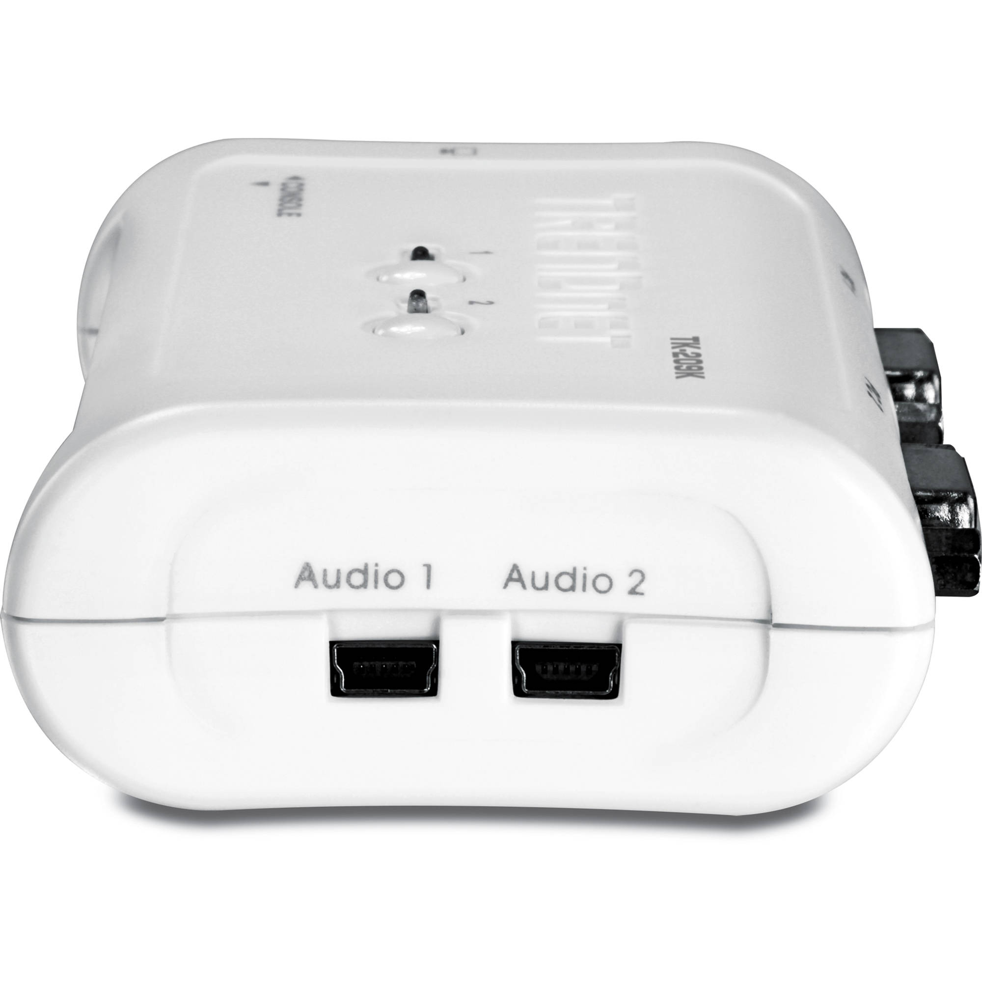 TRENDnet TK-209K 2-port USB KVM switch kit with audio and included cables — view 3