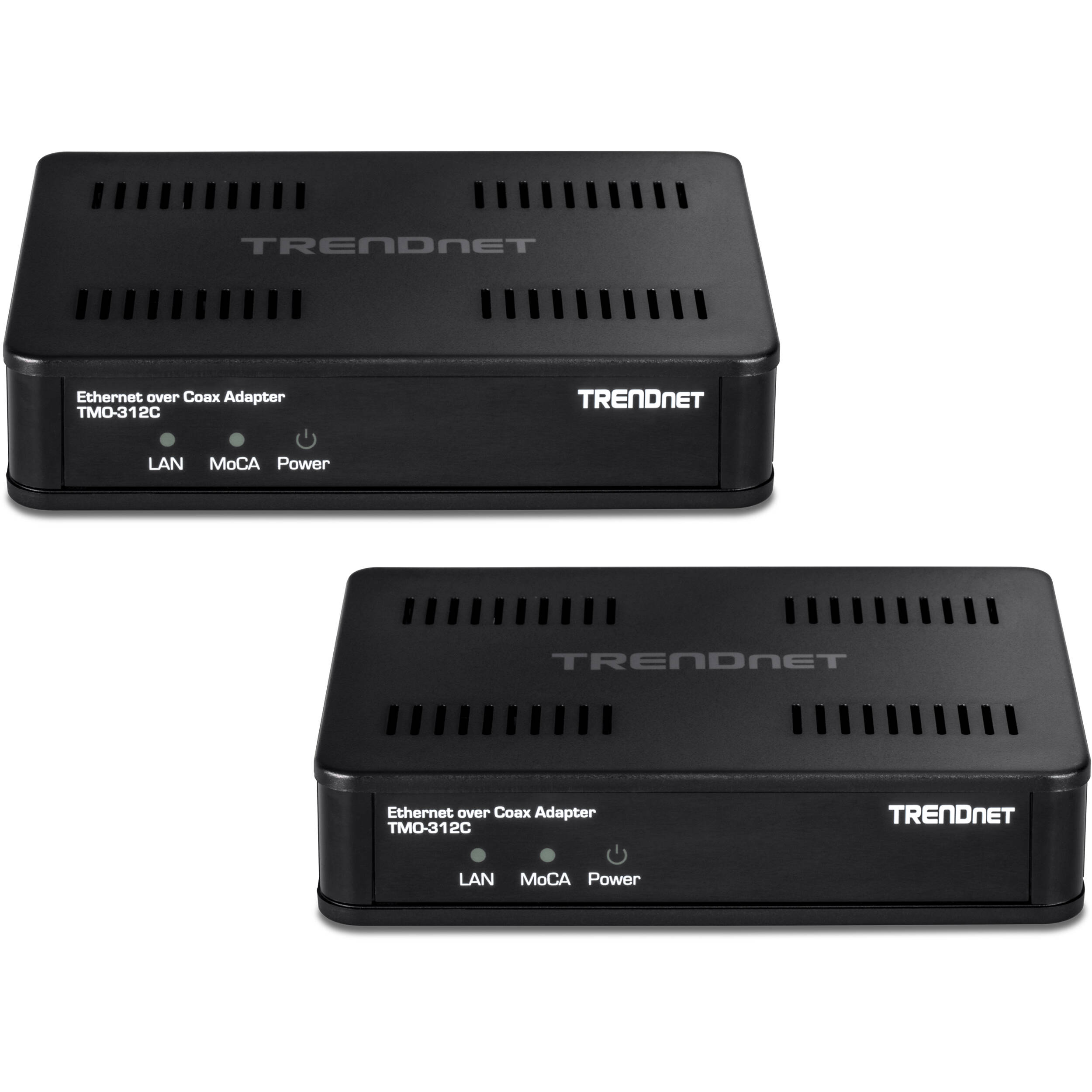 TRENDnet TMO-312C2K MoCA 2.5 Ethernet over coax adapter kit for 2.5 Gbps networking — view 2