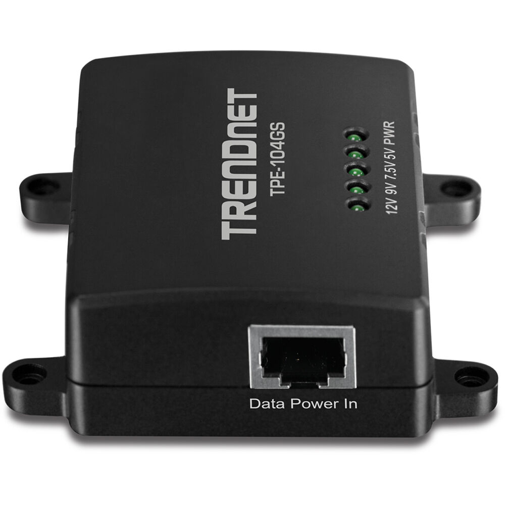 TRENDnet TPE-104GS Gigabit PoE splitter with selectable 5 V to 12 V output — view 4