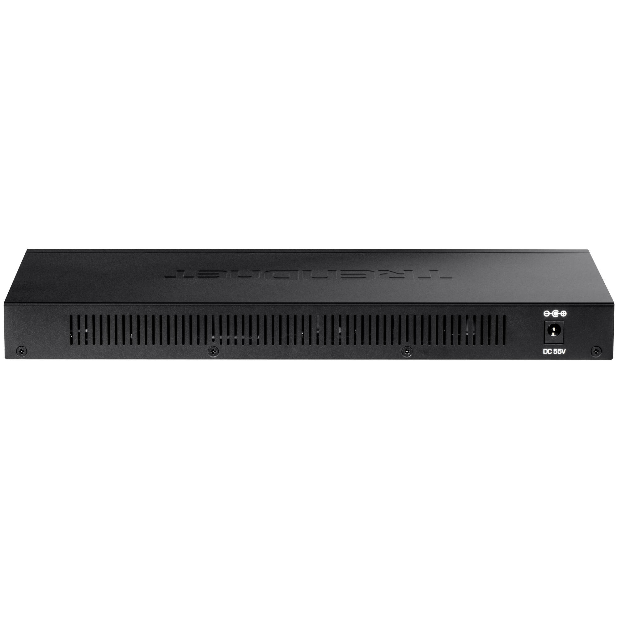 TRENDnet TPE-TG161H 16-port Gigabit PoE+ switch with 1U rack-mount design — view 3