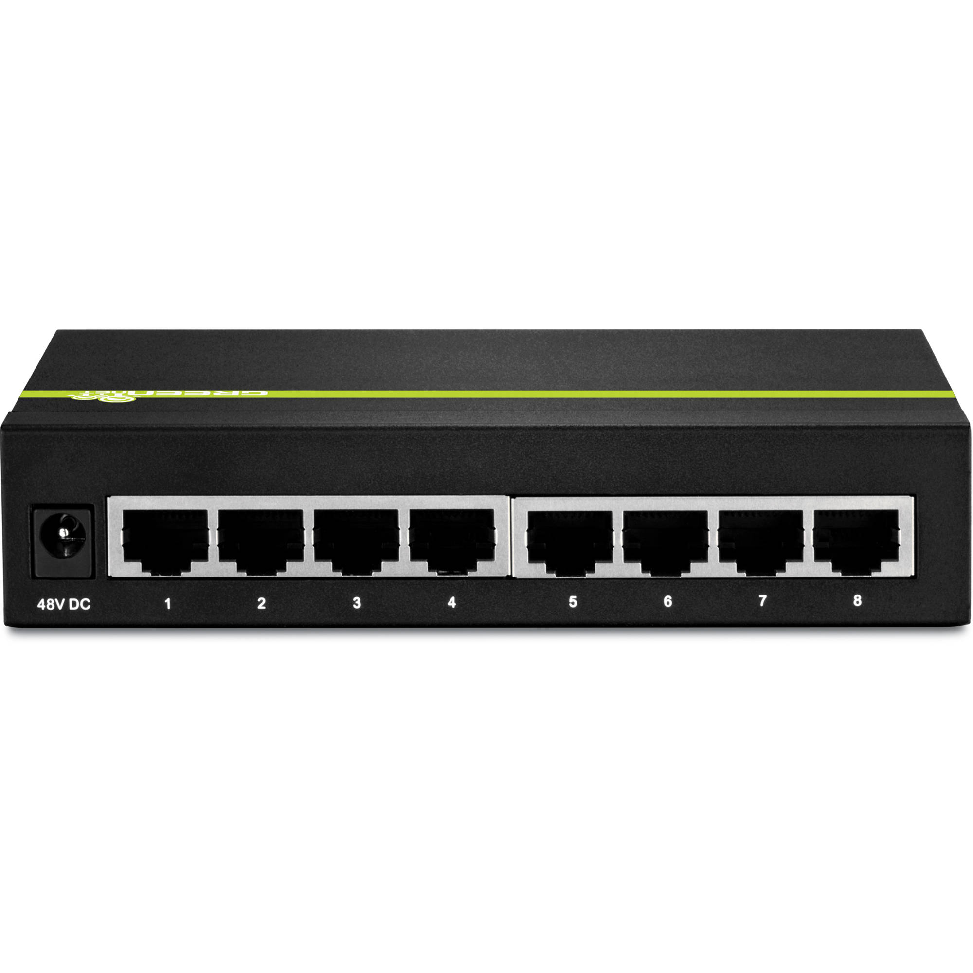 TRENDnet TPE-TG44G 8-port Gigabit PoE+ unmanaged desktop switch with 4 PoE+ ports — view 3