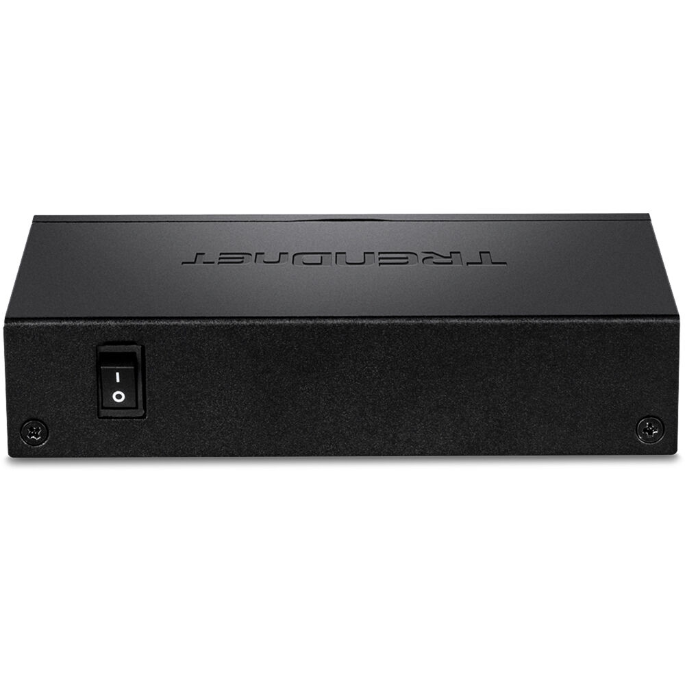 TRENDnet TPE-TG52 5-port Gigabit PoE+ switch with 32 W PoE budget and wall-mount design — view 3