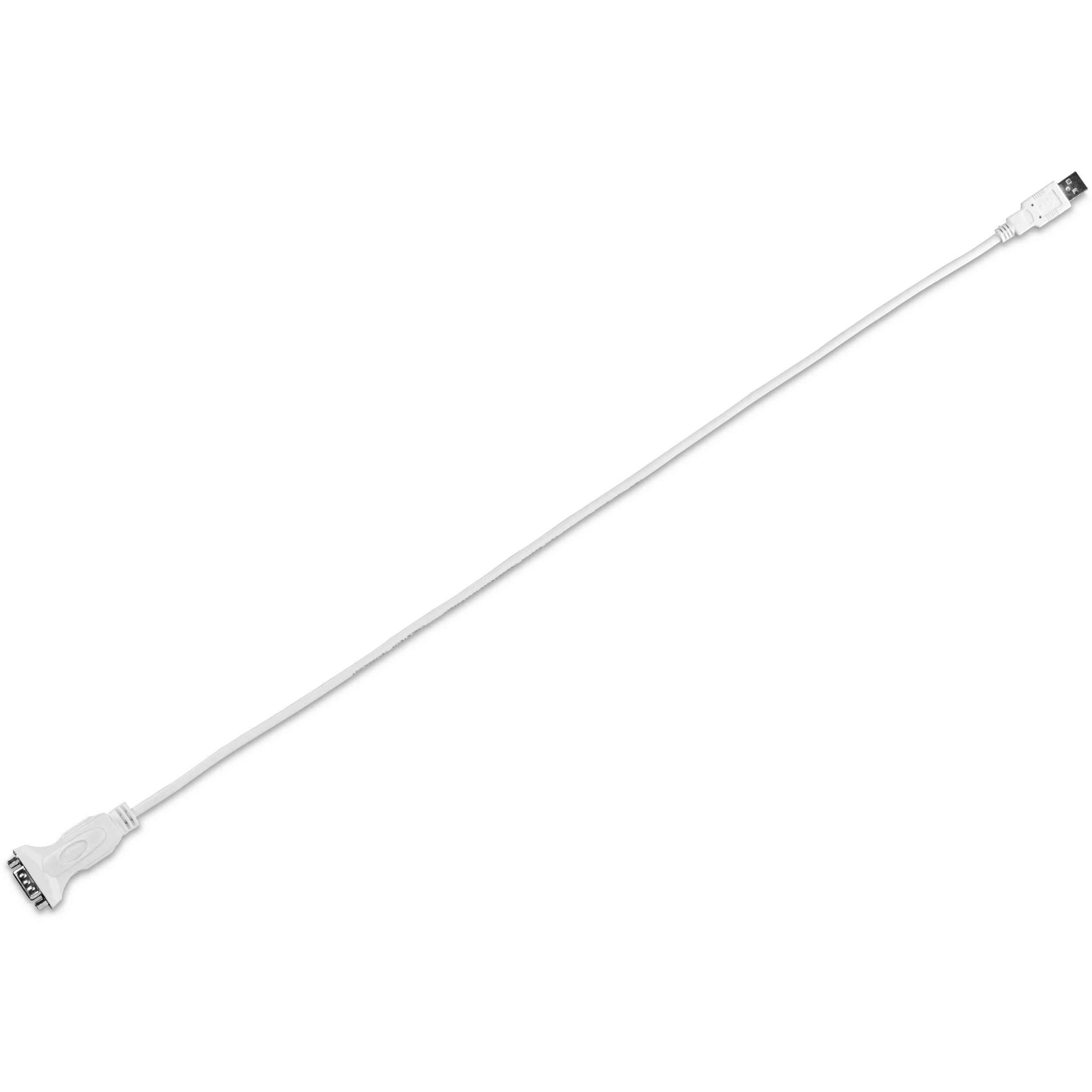 TRENDnet 10 foot USB to serial converter cable with USB Type-A and DB-9 connectors — view 2