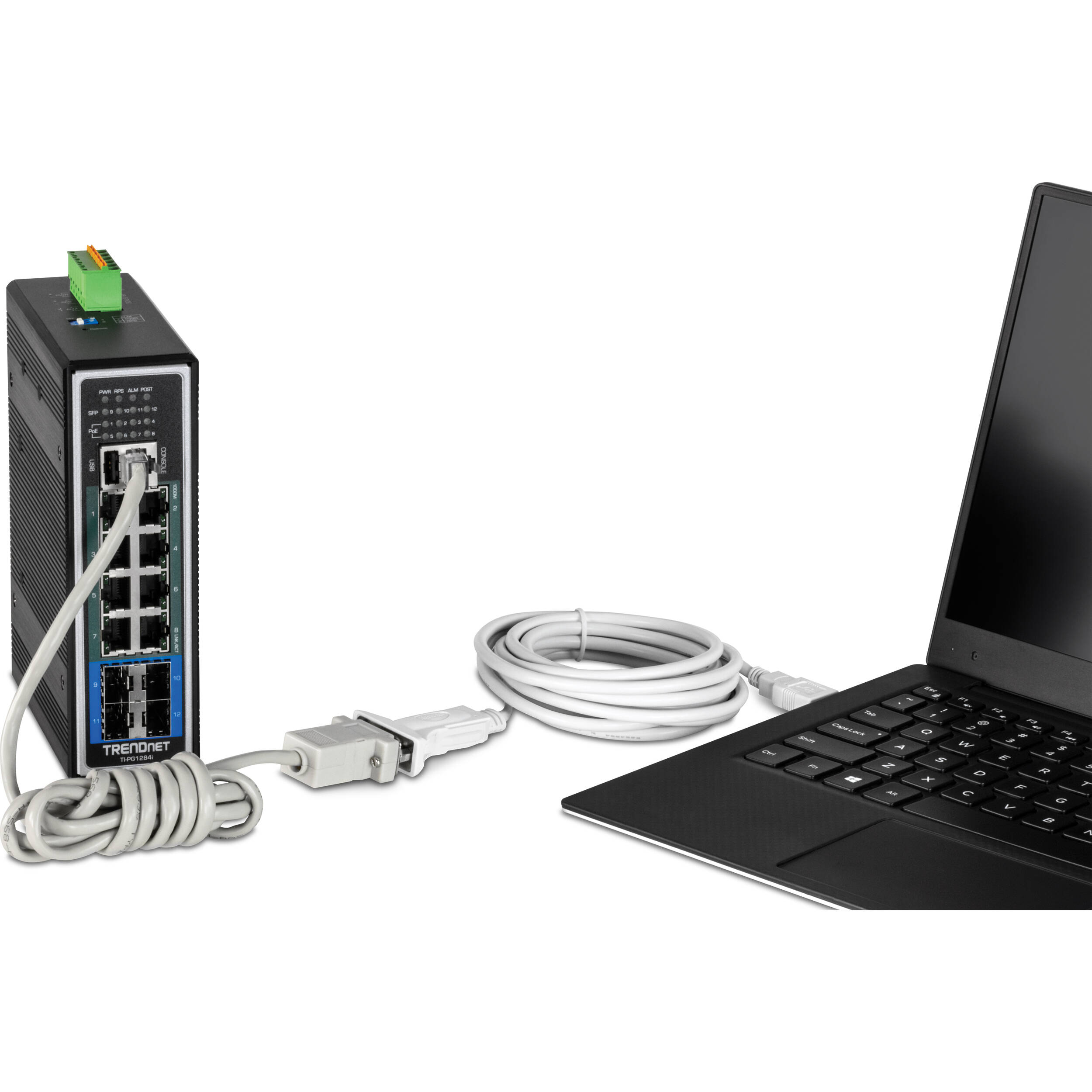 TRENDnet 10 foot USB to serial converter cable with USB Type-A and DB-9 connectors — view 5