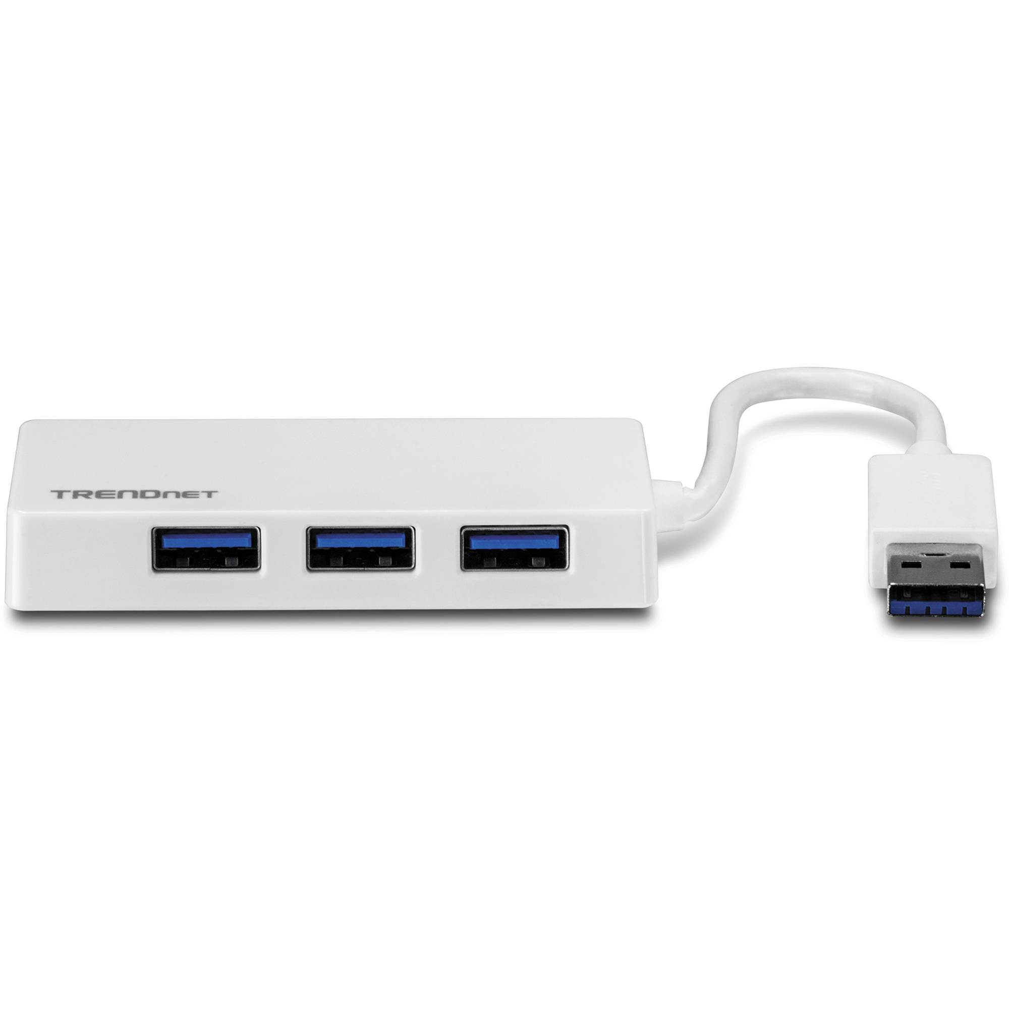 TRENDnet TU3-H4E USB 3.0 4-port mini hub in compact external design — view 2