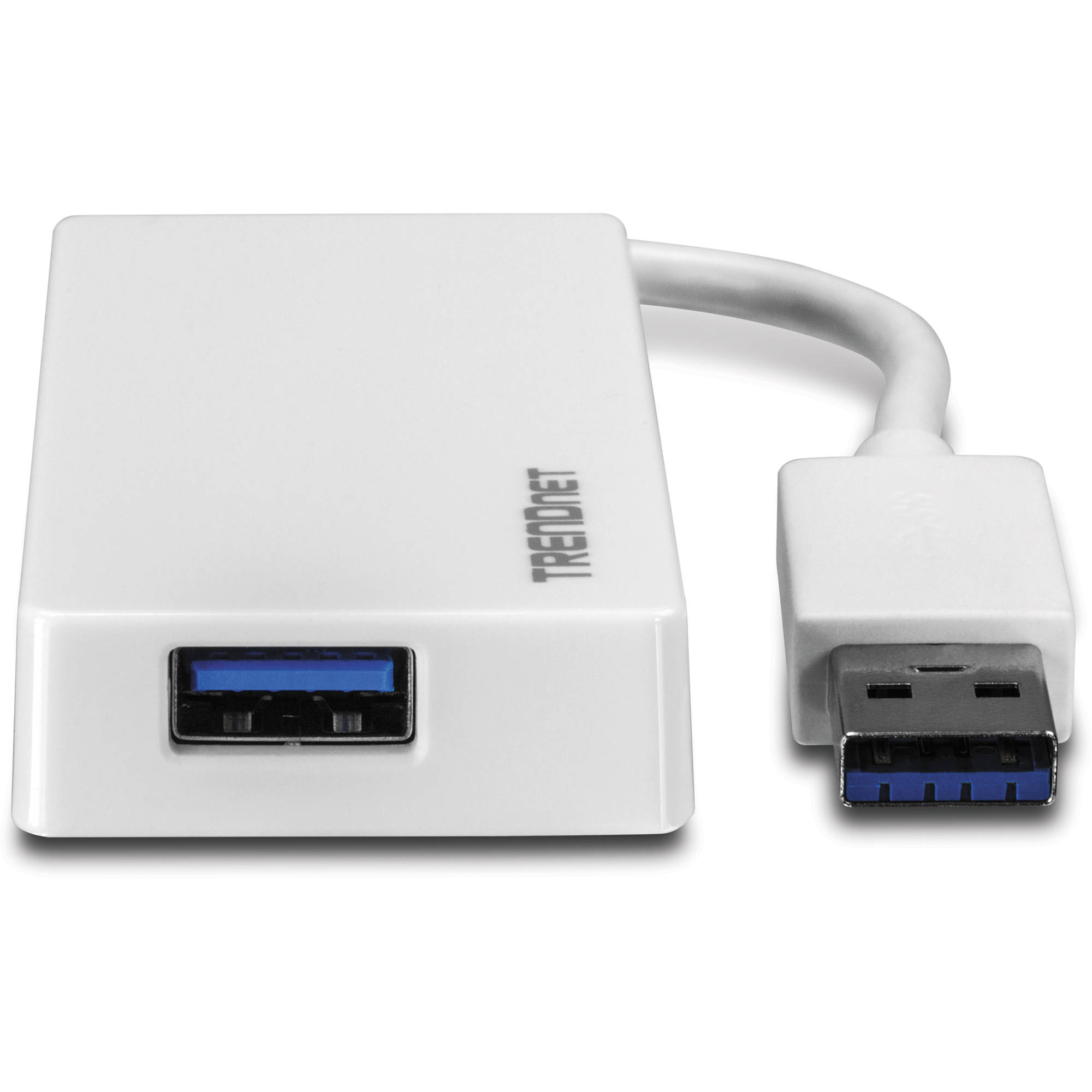TRENDnet TU3-H4E USB 3.0 4-port mini hub in compact external design — view 3