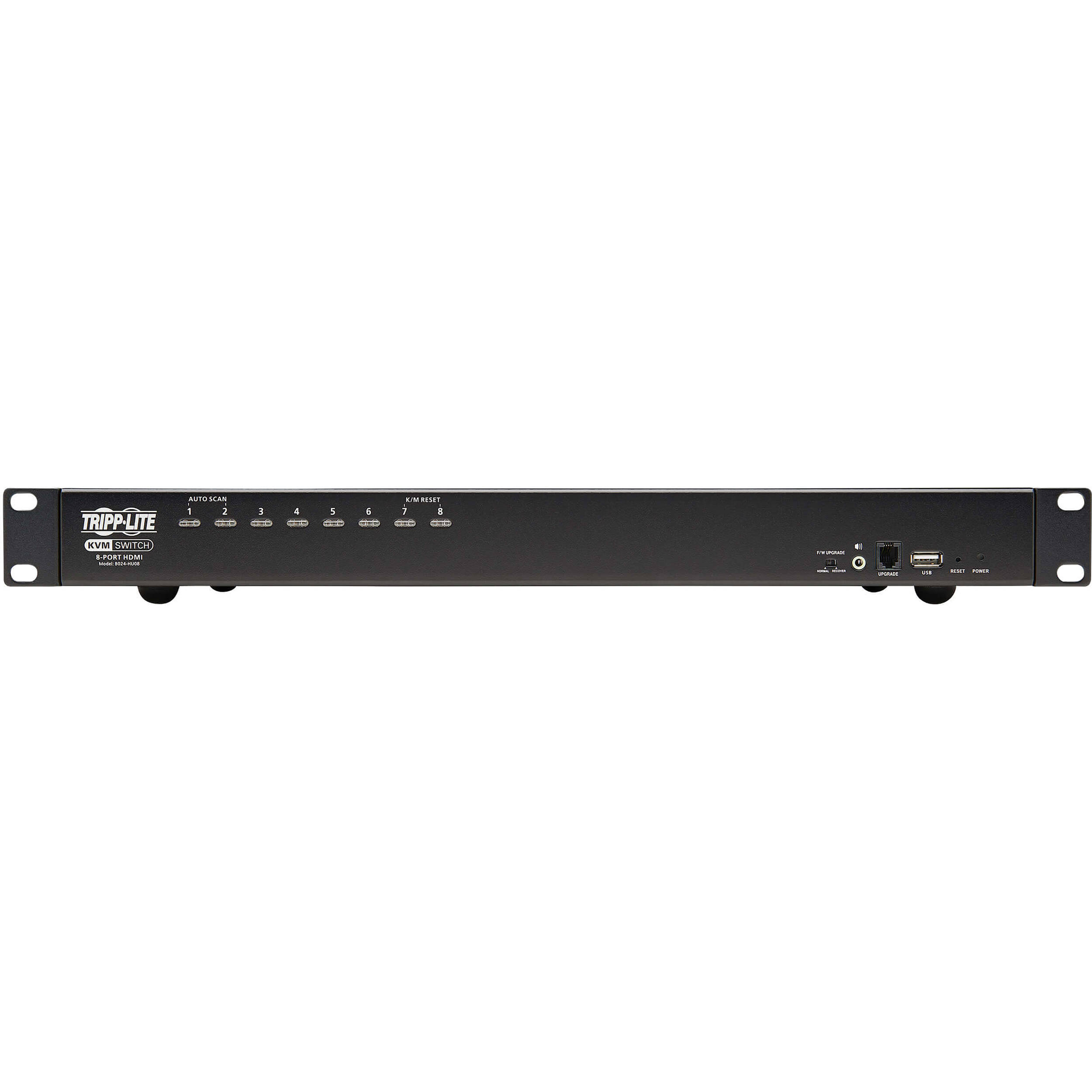 Tripp Lite B024-HU08 8-port HDMI USB KVM switch with audio and USB peripheral sharing, 1U rack-mount — view 3