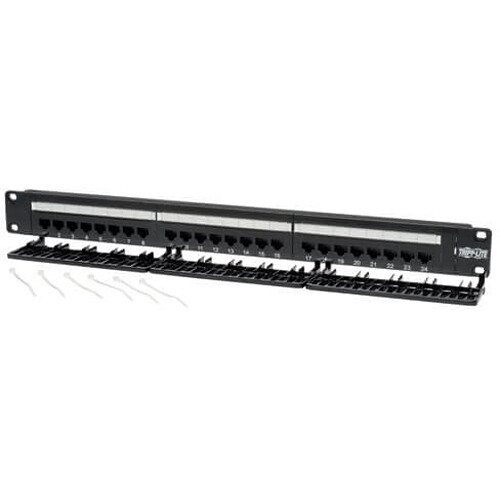 24-Port 1U Rack-Mount Cat6/Cat5 110 Patch Panel, 568B, RJ45 Ethernet, TAA — view 2