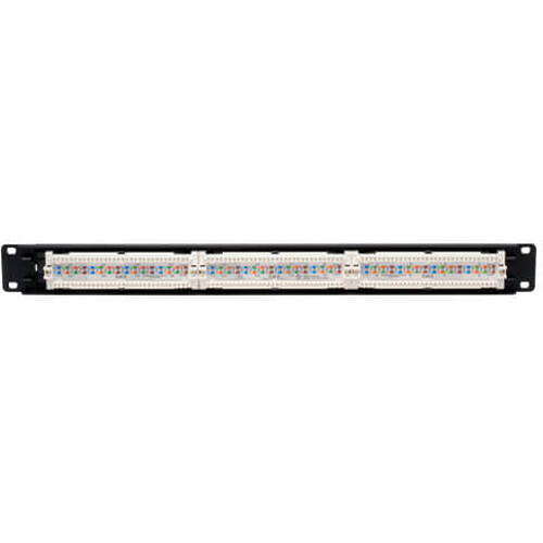 24-Port 1U Rack-Mount Cat6/Cat5 110 Patch Panel, 568B, RJ45 Ethernet, TAA — view 3
