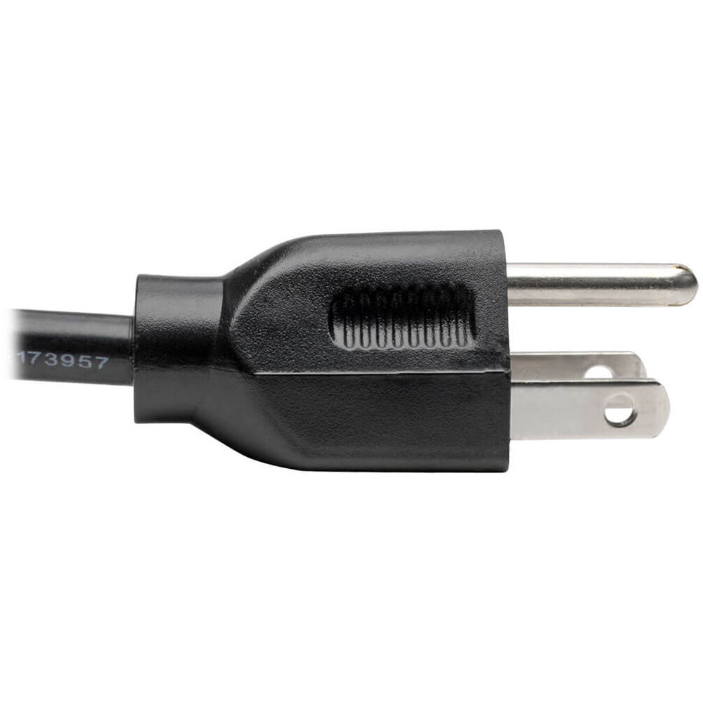 Desktop Computer AC Power Cable, NEMA 5-15P to C13 - 13A, 125V, 16 AWG, 8 ft. (2.43 m), Black — view 6