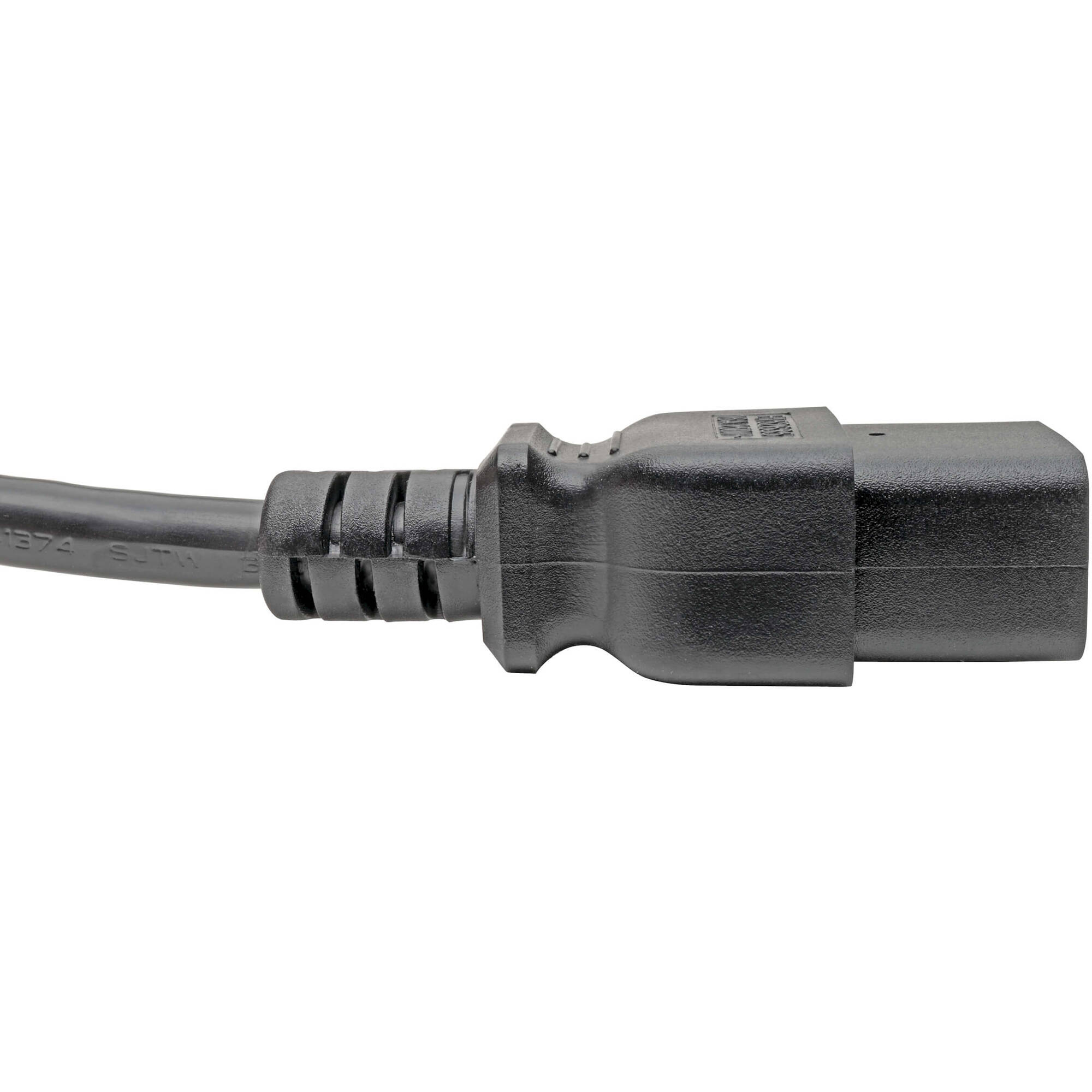 Black 3 ft IEC C19 to C20 heavy-duty power extension cord for servers and PDUs — view 3
