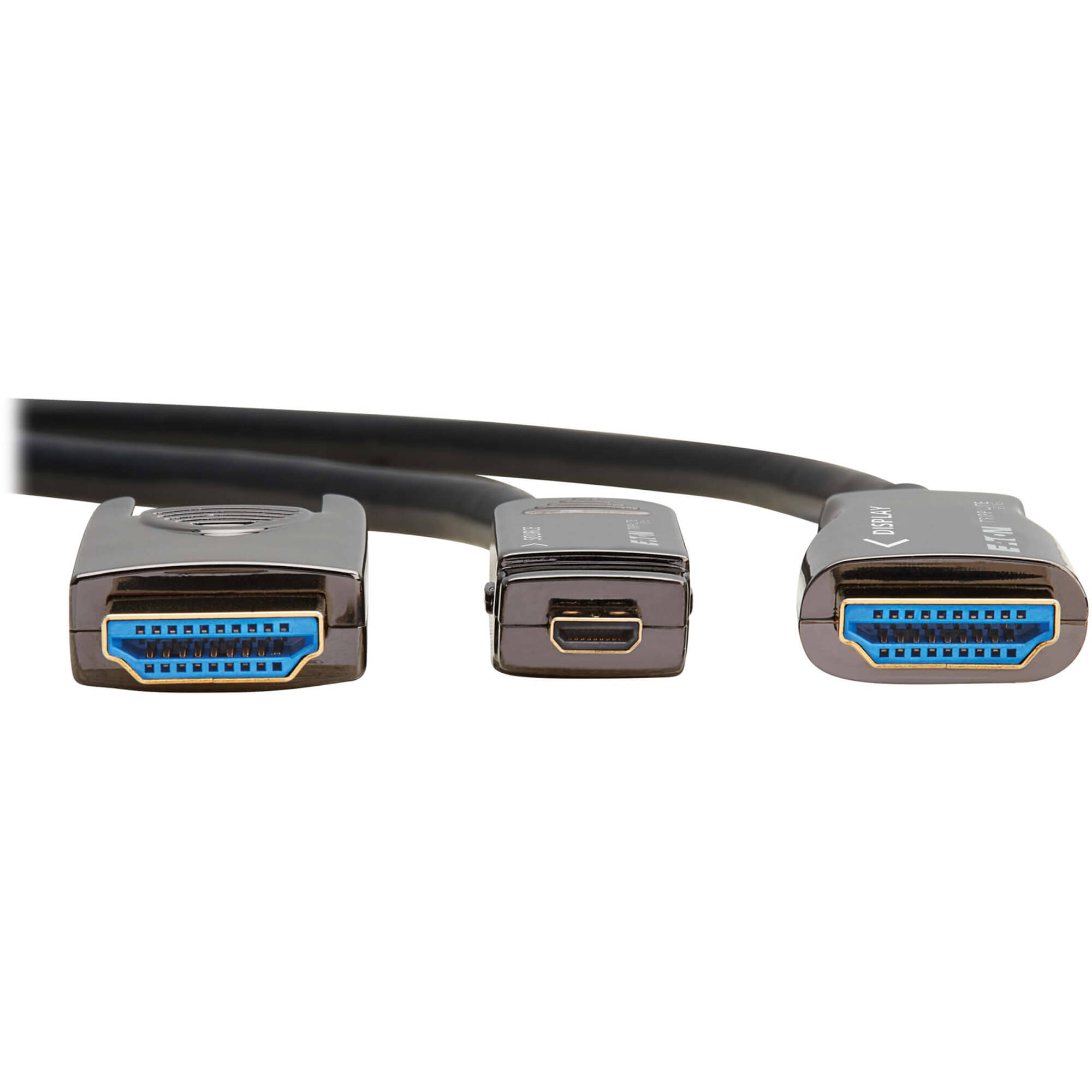 Eaton Tripp Lite Series 8K HDMI fiber active optical cable, 30 m, black, detachable connectors — view 3