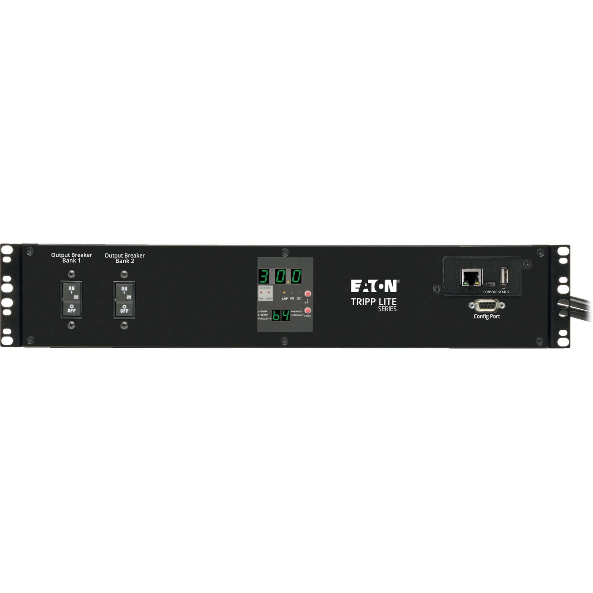 Tripp Lite PDU Switched ATS 208V / 240V 30A 16 C13; 2 C19; 1 L6-30R 2URM — view 2