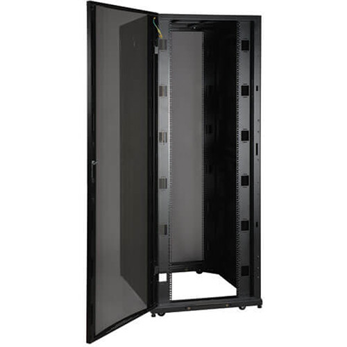 Tripp Lite 48U SmartRack Wide Standard-Depth Rack Enclosure Cabinet with Doors SR48UBWD — view 2
